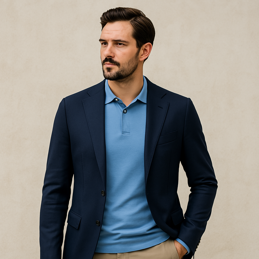 🧥 Hoe combineer je een polo met een blazer? (Smart casual gids)