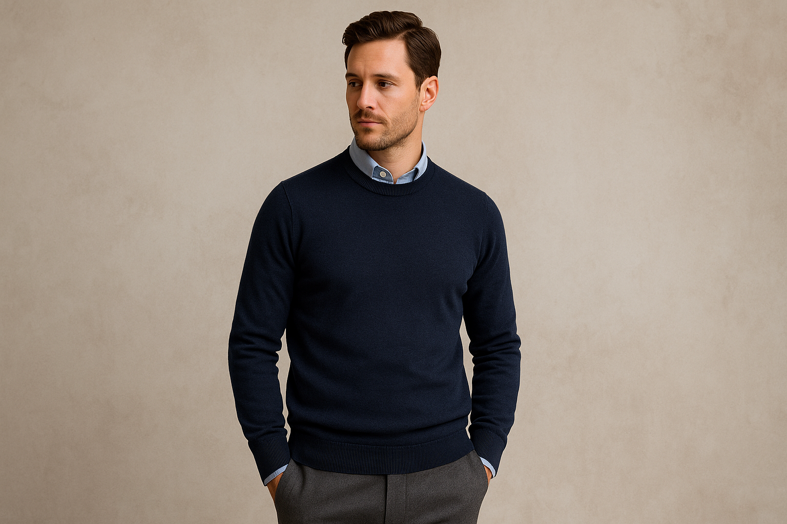 How to Combine a Shirt with a Sweater for a Smart Casual Look How to Combine a Shirt with a Sweater for a Smart Casual Look