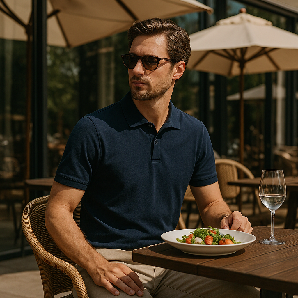 Wat draag je naar een zakelijke lunch op een warme dag?