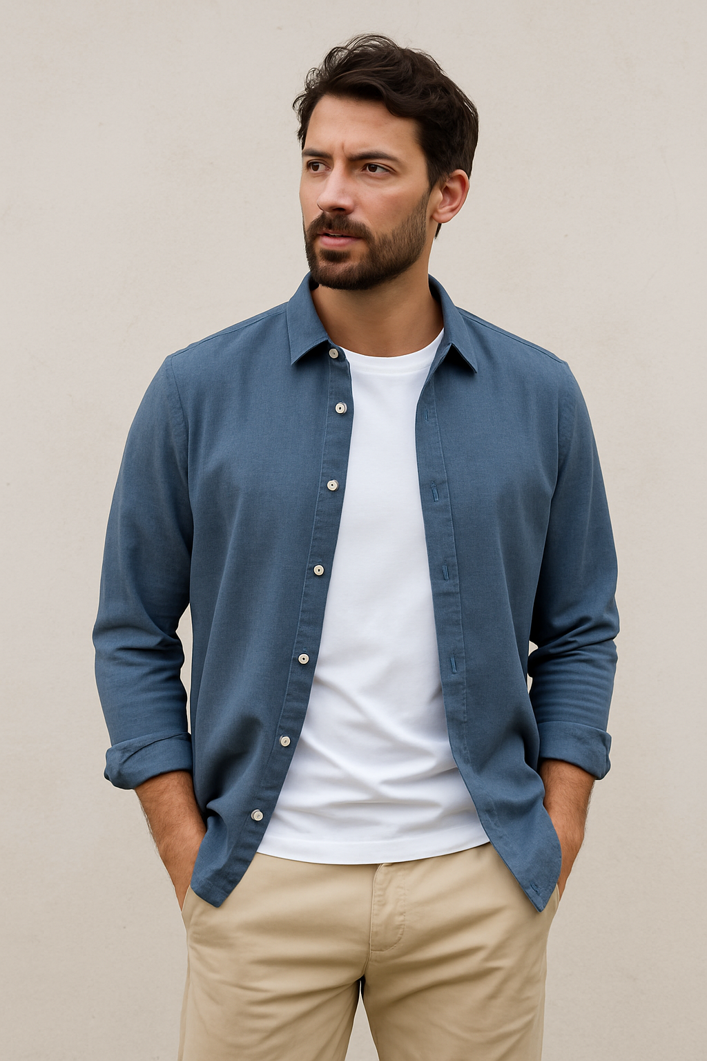Overhemd over een T-shirt dragen?