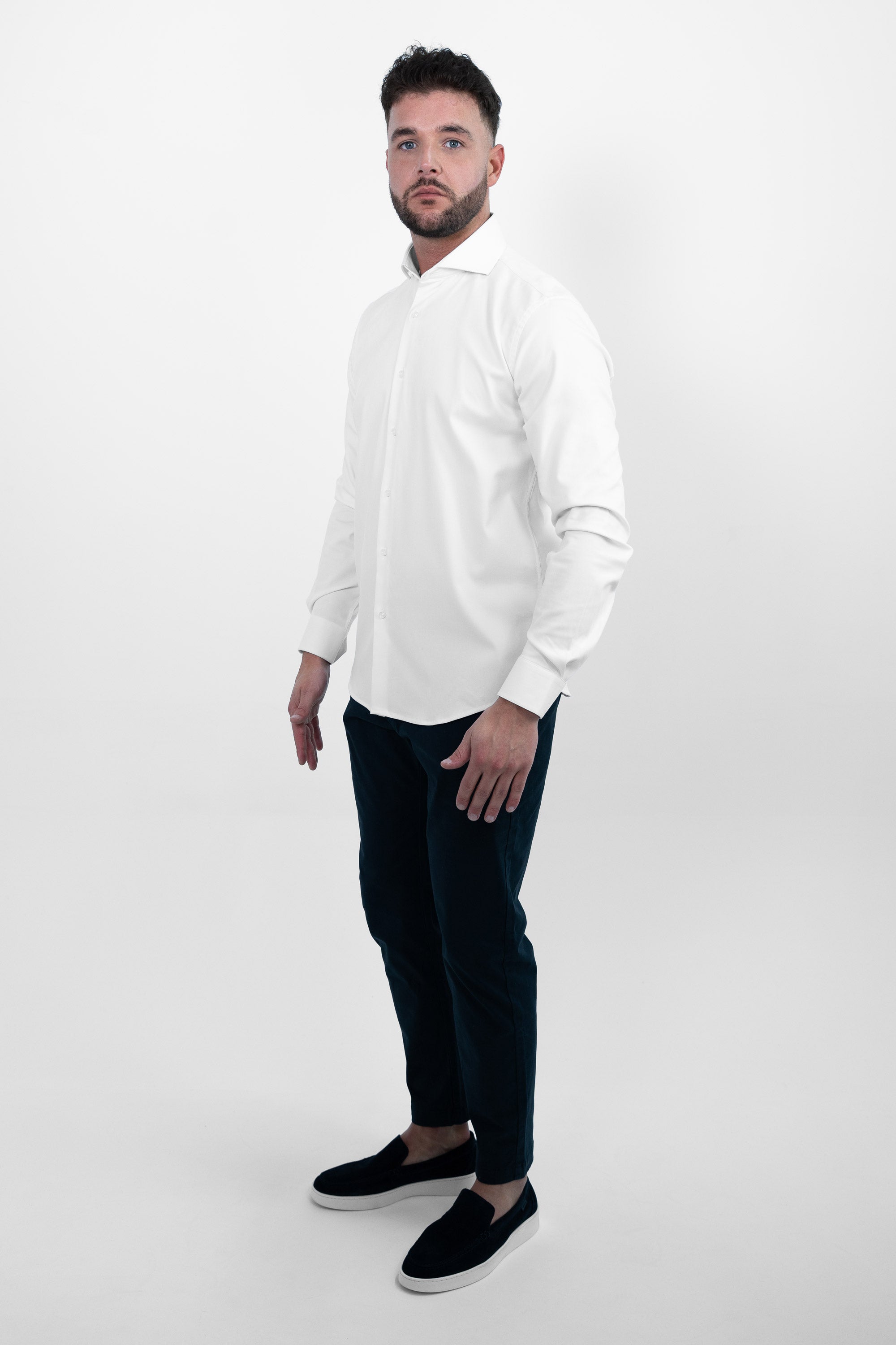 Vercate - Strijkvrij Kreukvrij Overhemd - Wit - Regular Fit - Bamboe Katoen - Lange Mouw - Heren