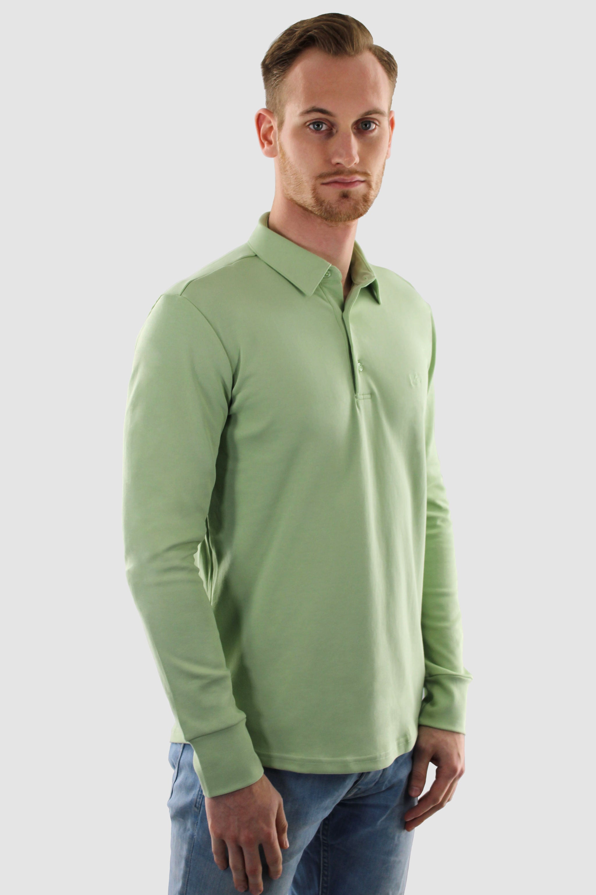 Strijkvrij Poloshirt - Green Lemon