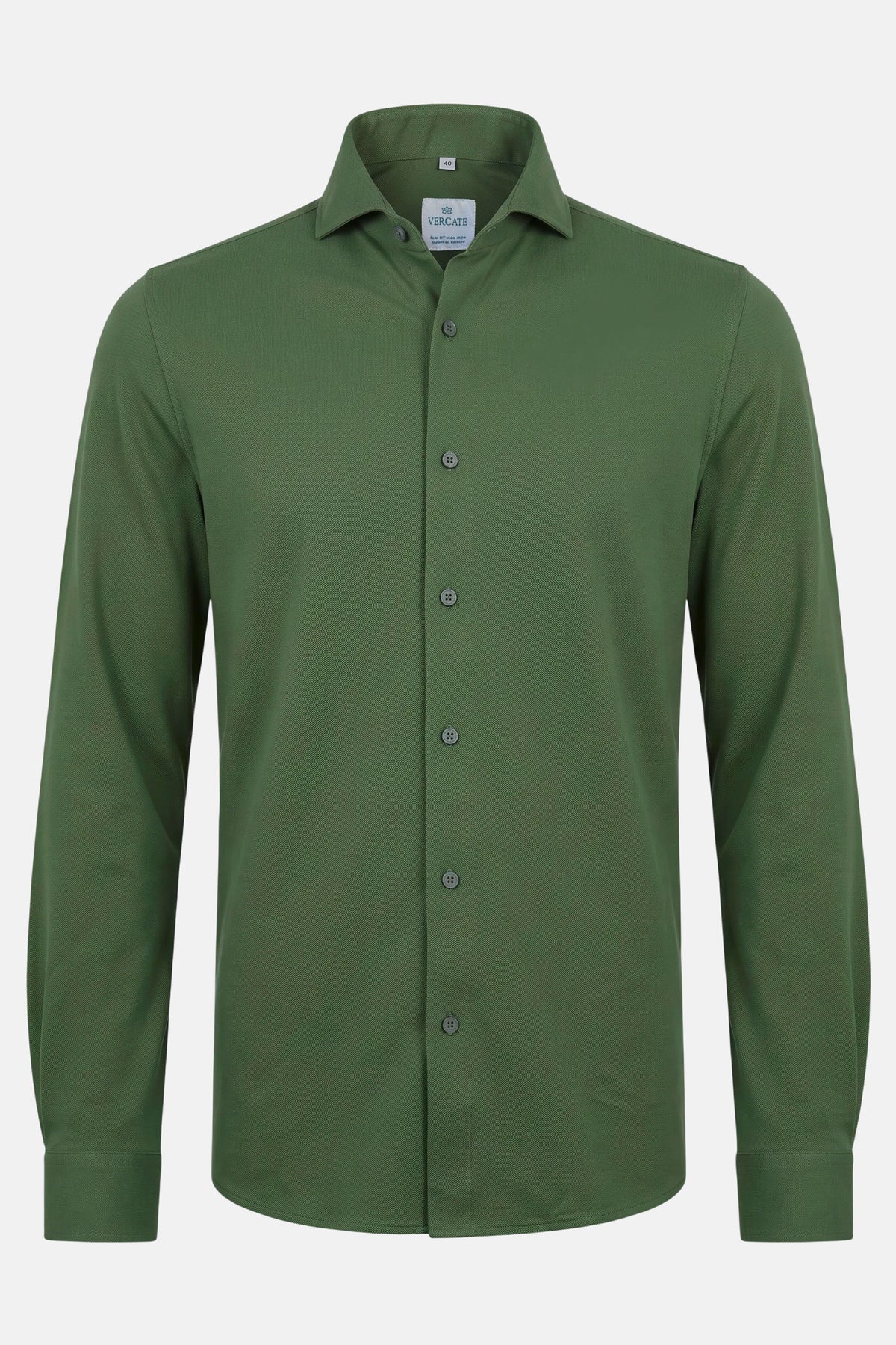 Non Iron Shirt - Japanese Knitted - Green