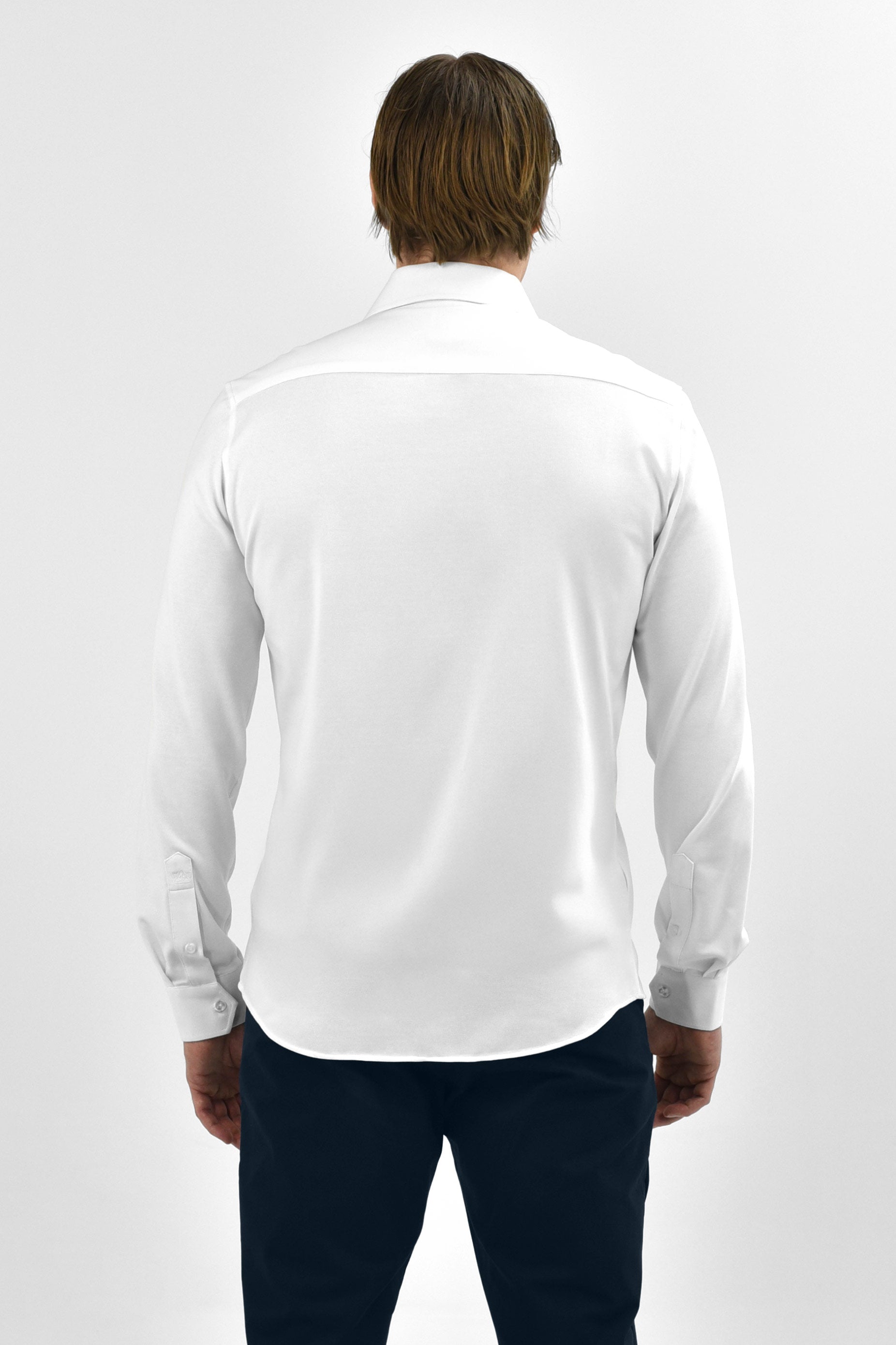 Strijkvrij Overhemd - Vercate - Japanese Knitted - Slim Fit - Wit - Heren Overhemden