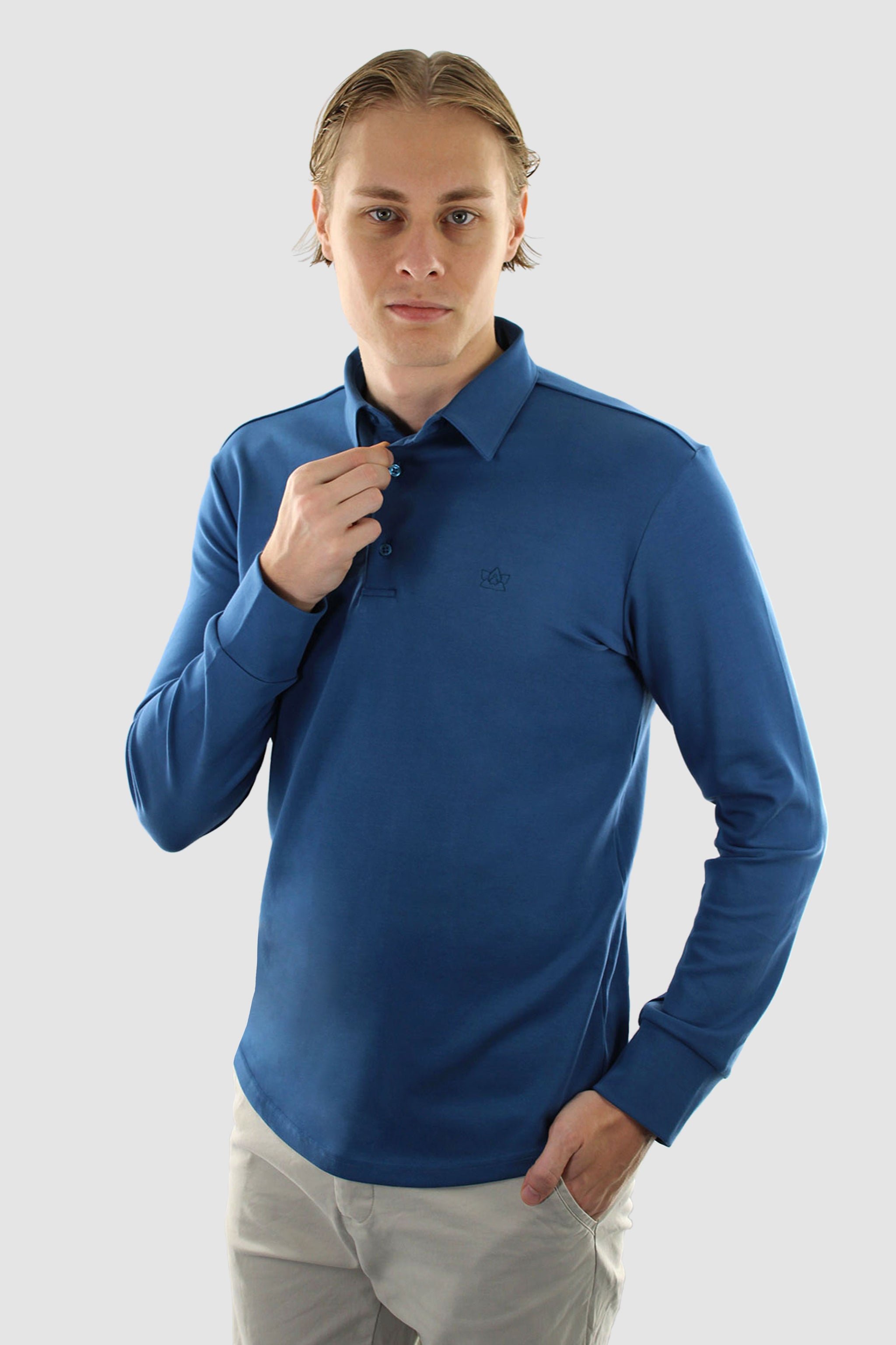 Strijkvrij Poloshirt - Royal Blue
