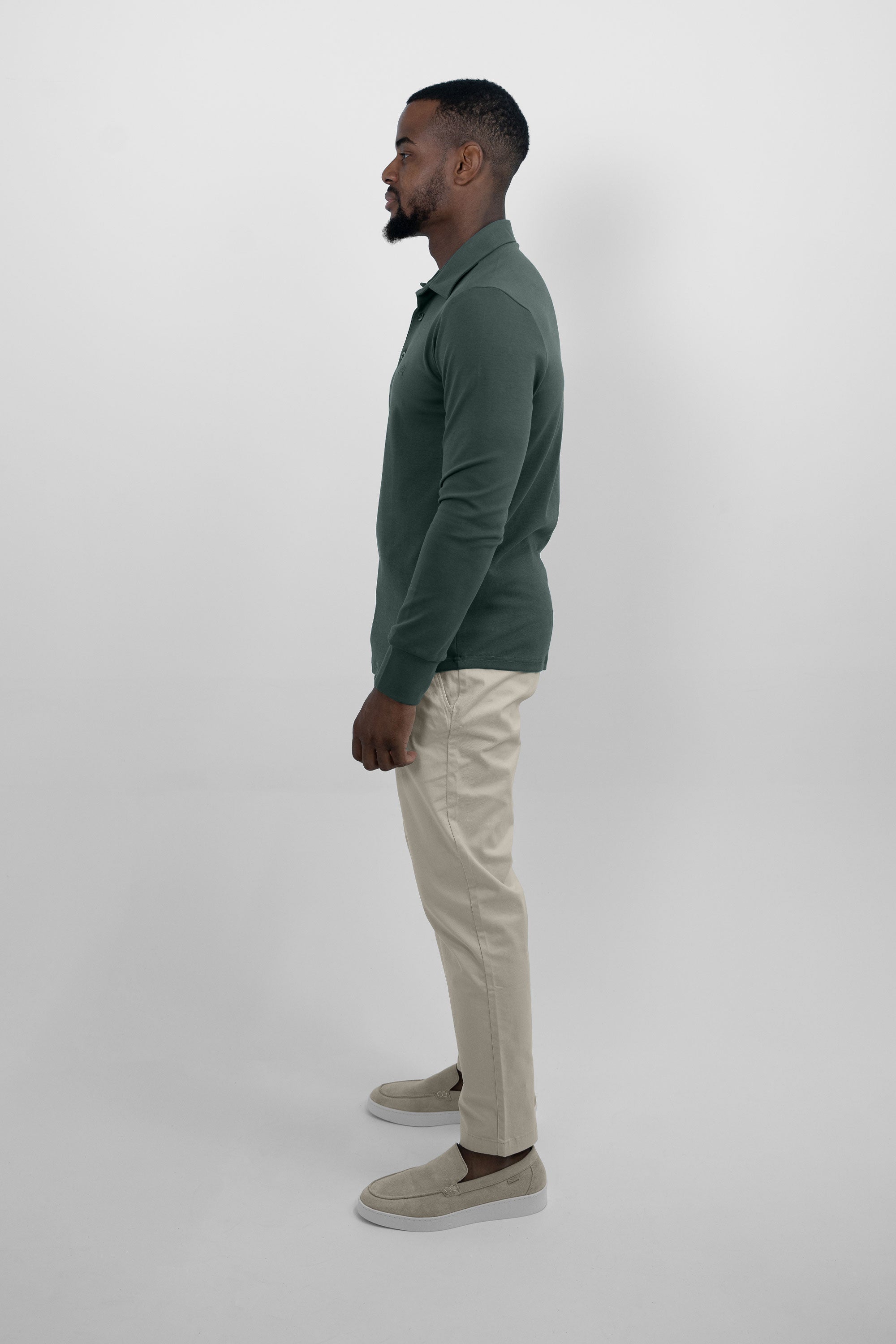 Vercate - Heren Polo Lange Mouw - Strijkvrij Poloshirt - Blauw - Turquoise - Slim Fit - Excellent Katoen - Maat S M L XL XXL