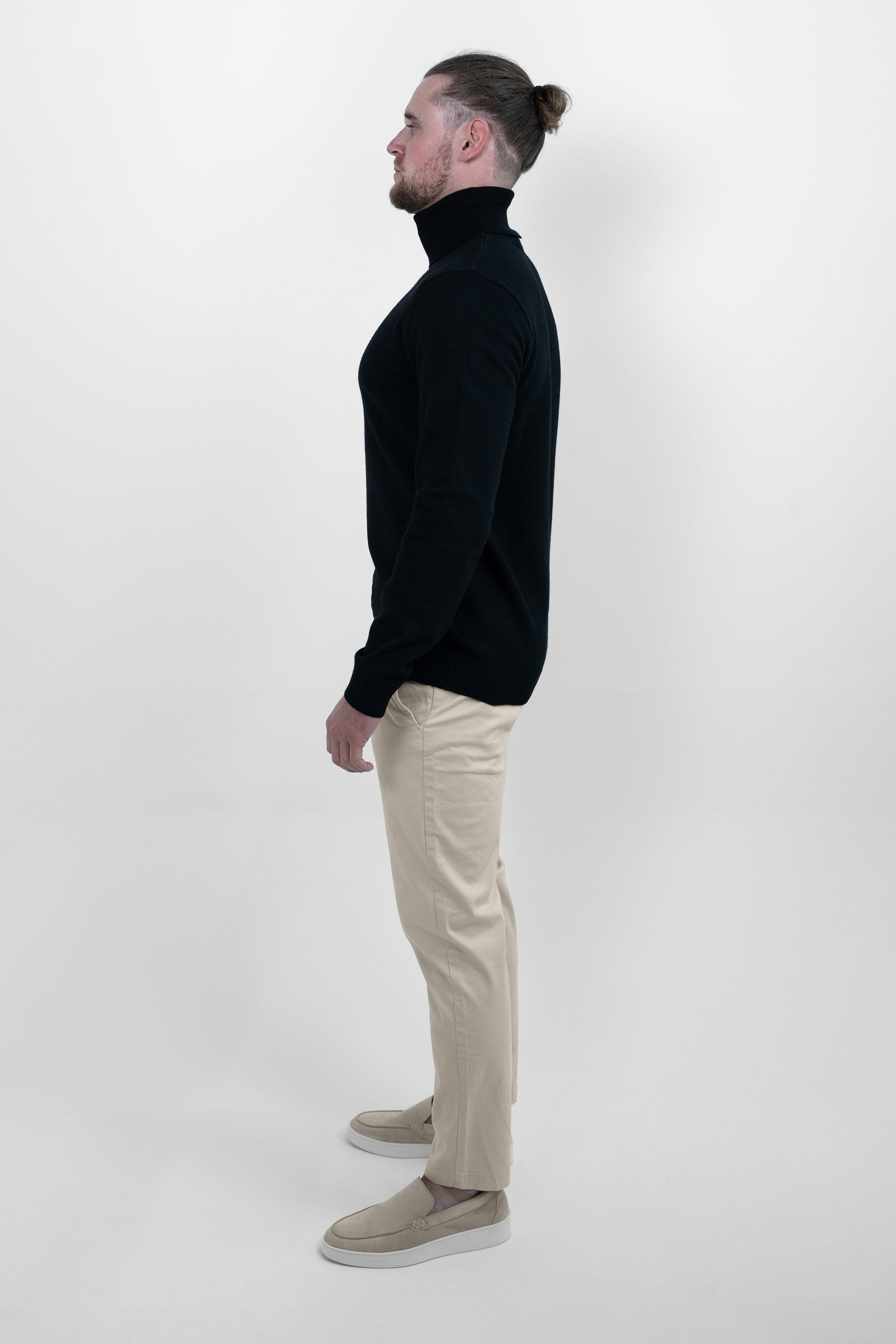 Vercate - Luxe Coltrui - Zwart - Regular Fit - Knit Heren Pullover / Sweater / Trui