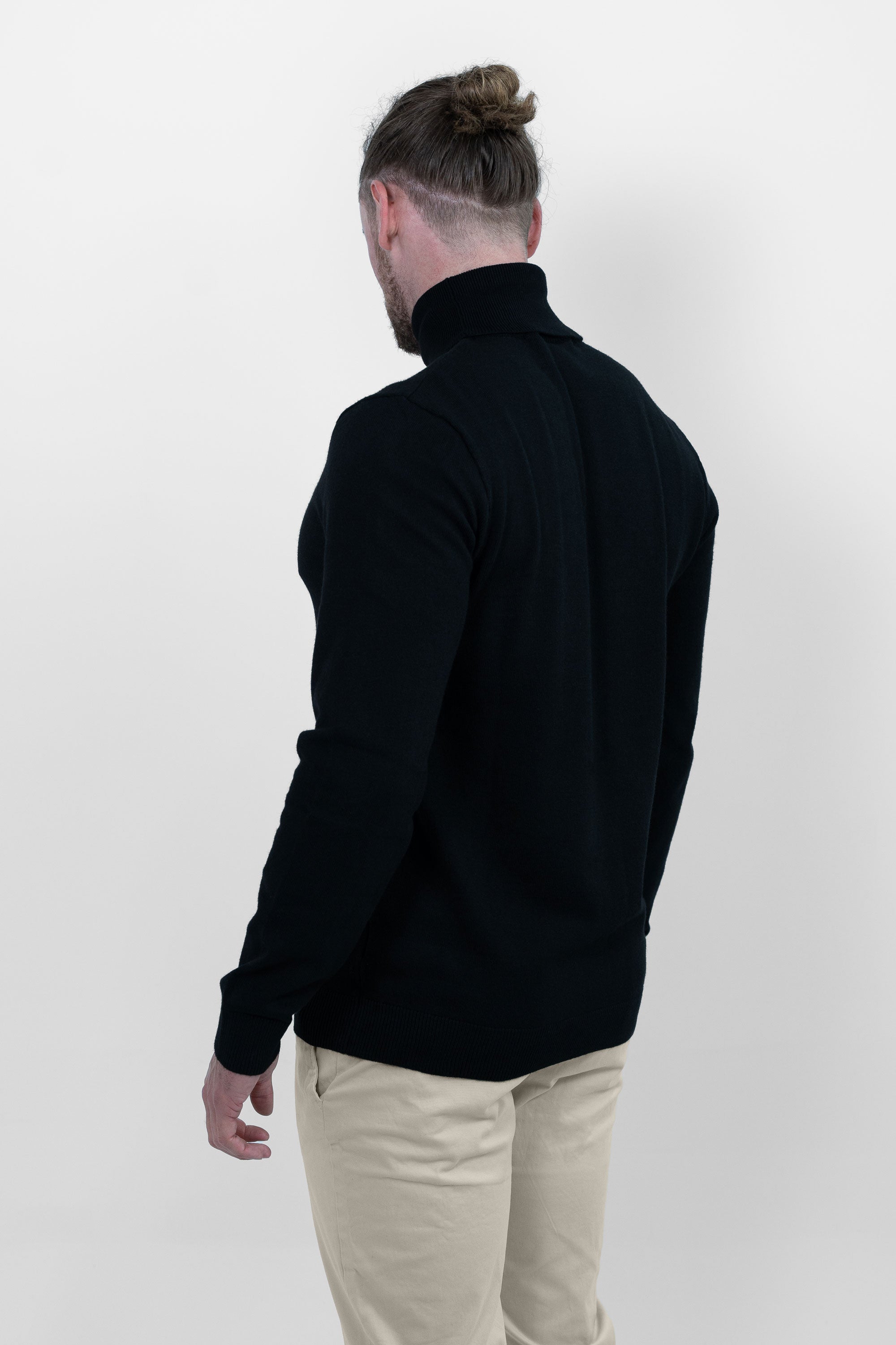 Vercate - Luxe Coltrui - Zwart - Regular Fit - Knit Heren Pullover / Sweater / Trui