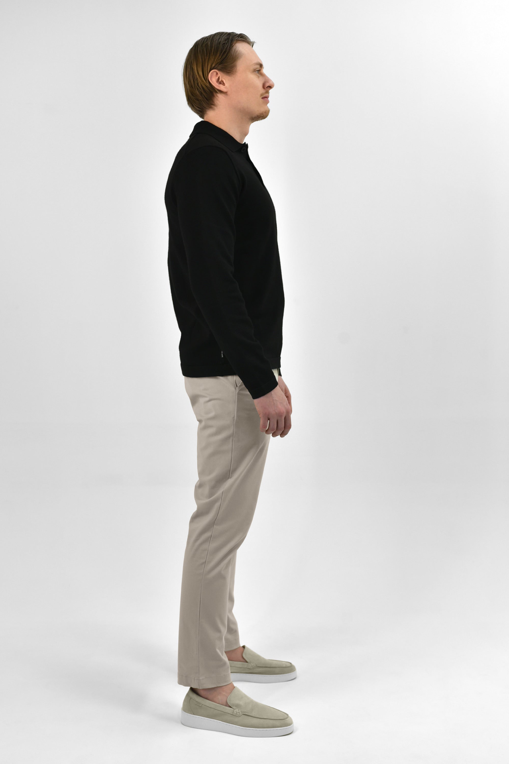 Vercate - Luxe Heren Poloshirt - Polo Met Lange Mouwen - Zwart - Regular Fit - Knit S M L XL XXL