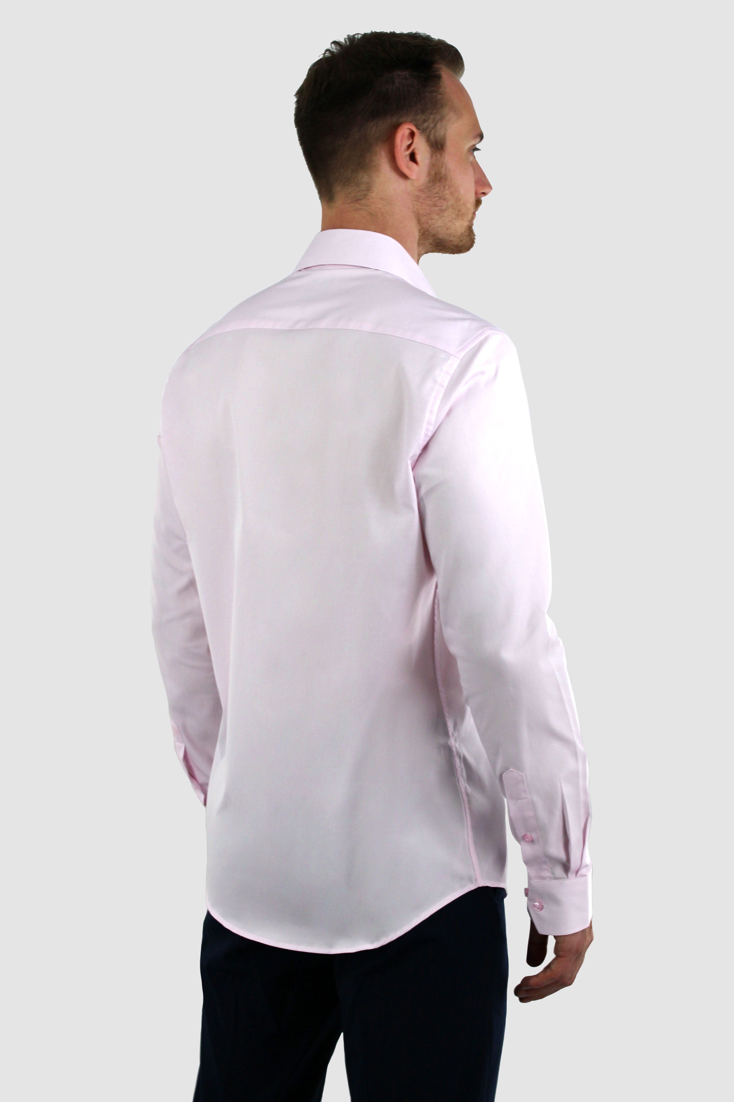 Vercate - Strijkvrij Overhemd - Roze - Slim Fit - Poplin - Lange Mouw - Heren - Maat 37 38 39 40 41 42 43 44 S M L XL XXL