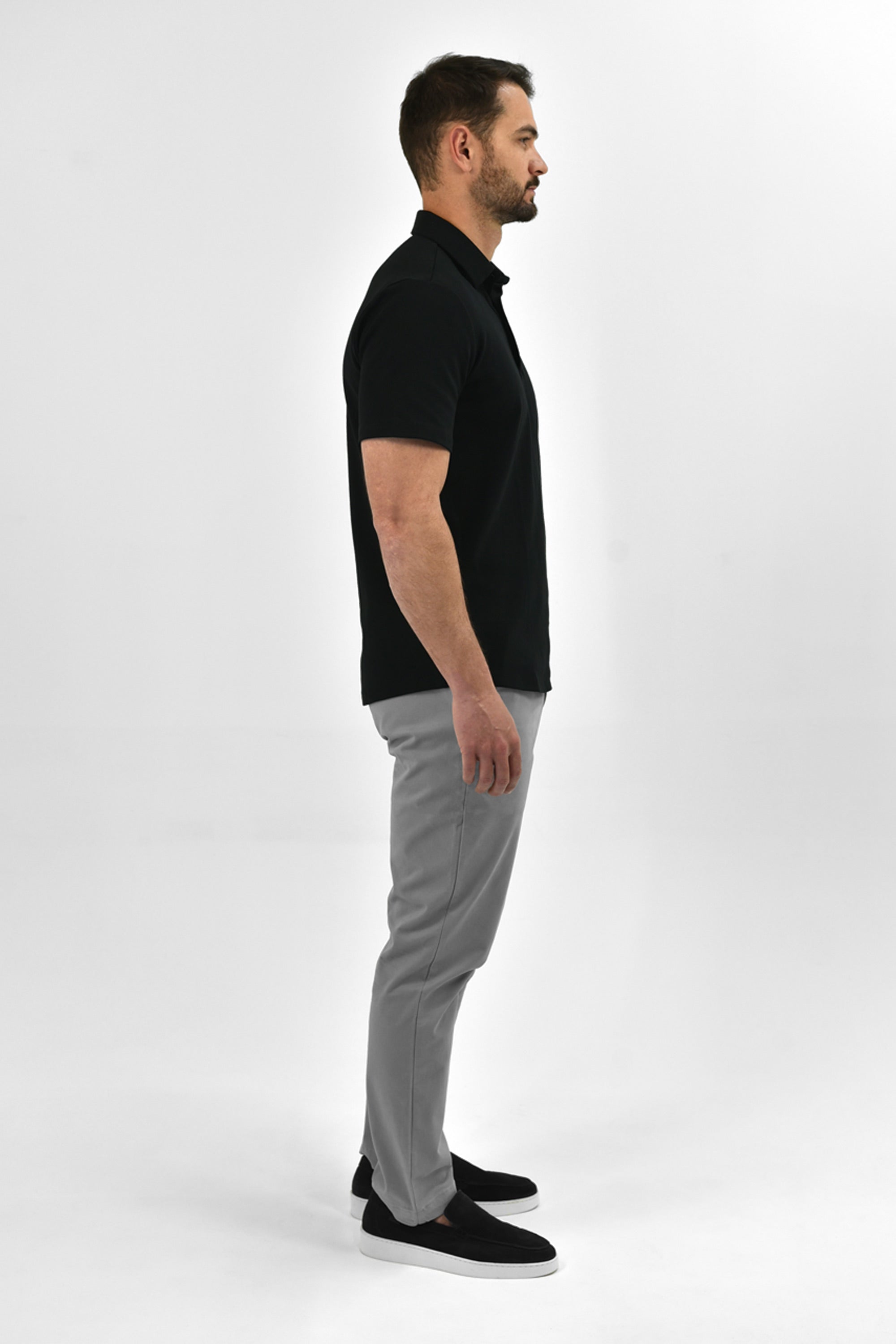 Vercate - Heren Polo Korte Mouw - Strijkvrij Poloshirt - Zwart - Slim Fit - Excellent Katoen