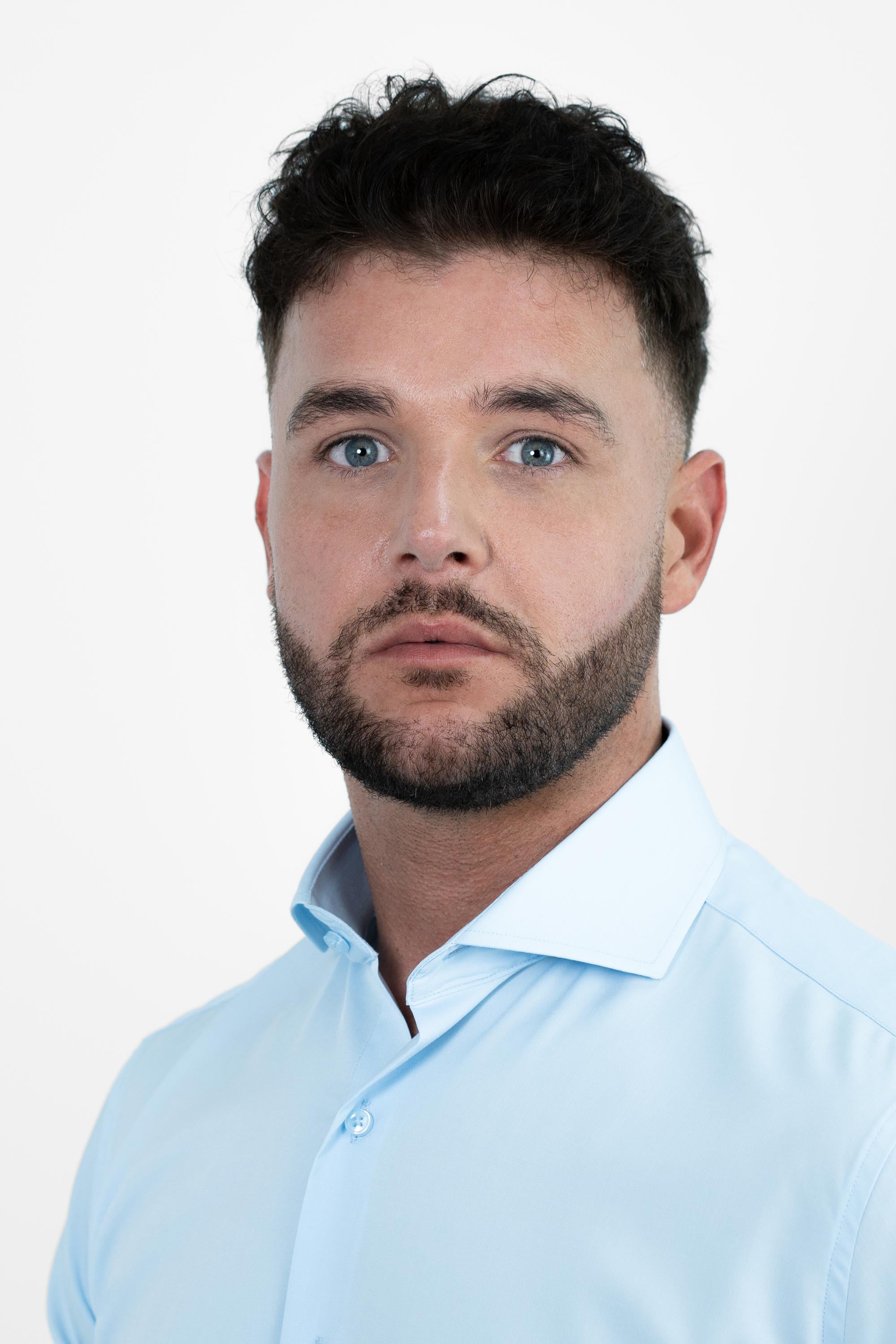 Vercate - Strijkvrij Overhemd - Blauw - Lichtblauw - Regular Fit - Bamboe Katoen - Lange Mouw - Heren - Maat S M L XL XXL 37 38 39 40 41 42 43 44