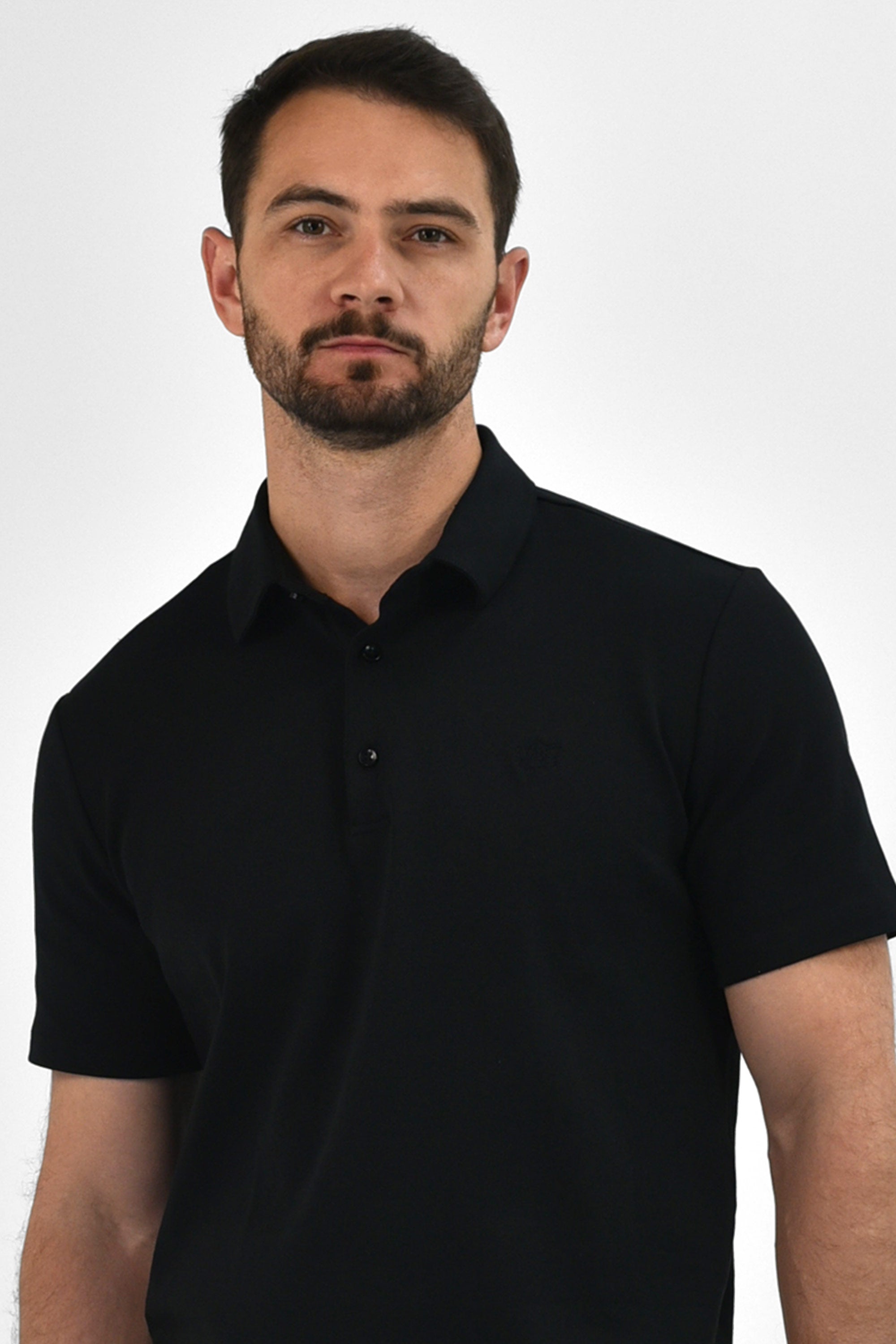 Vercate - Heren Polo Korte Mouw - Strijkvrij Poloshirt - Zwart - Slim Fit - Excellent Katoen