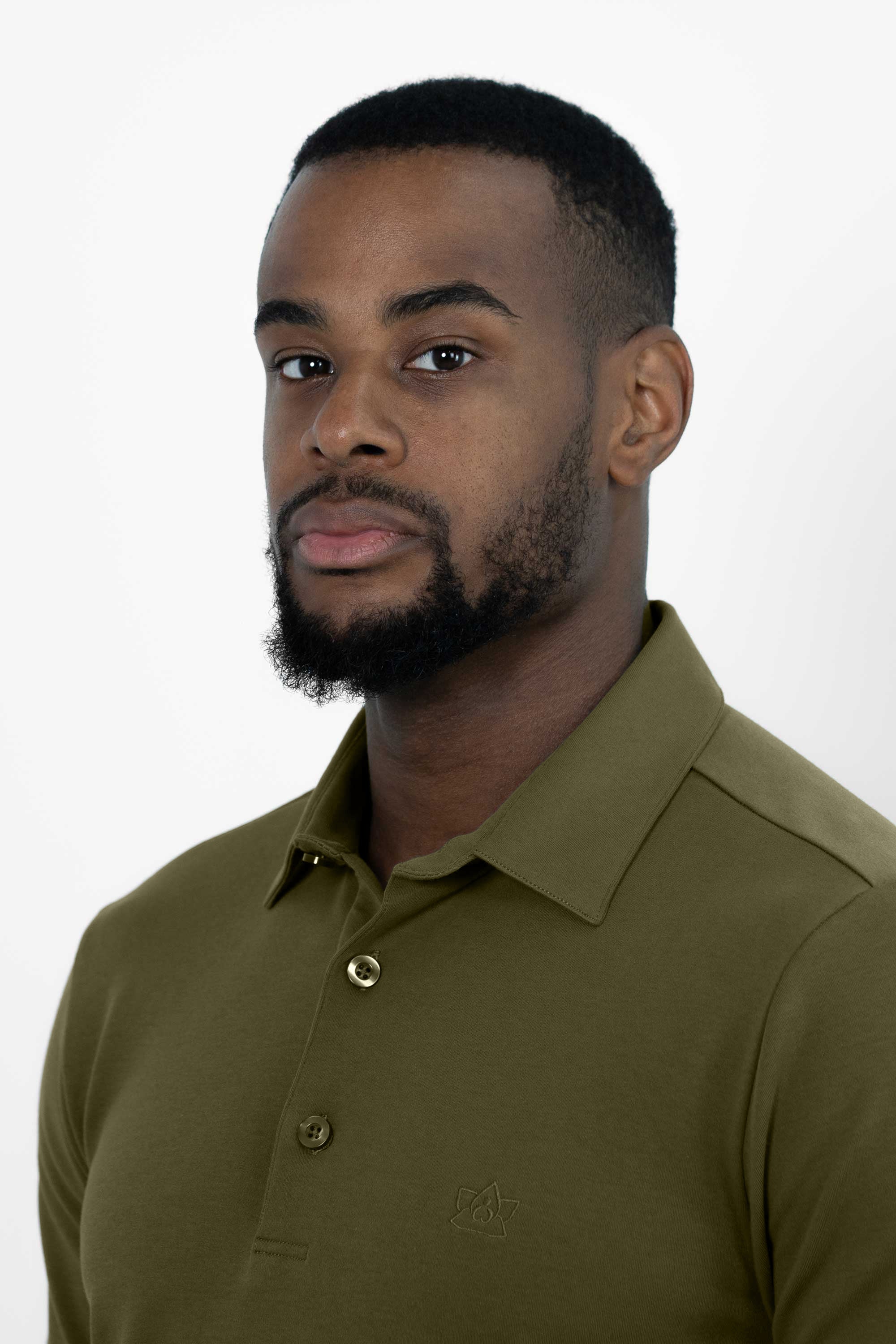 Vercate - Heren Polo Lange Mouw - Strijkvrij Poloshirt - Groen - Donkergroen - Olijf- Slim Fit - Excellent Katoen - Heren - Maat S M L XL XXL