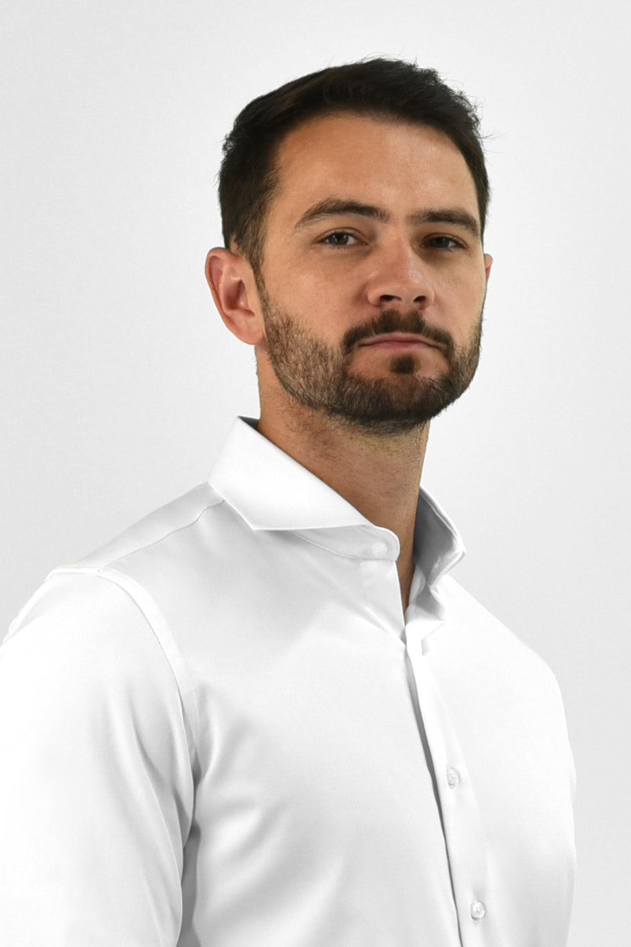 Vercate - Strijkvrij Kreukvrij Overhemd - Wit - Slim Fit - Bamboe Katoen - Lange Mouw - Heren