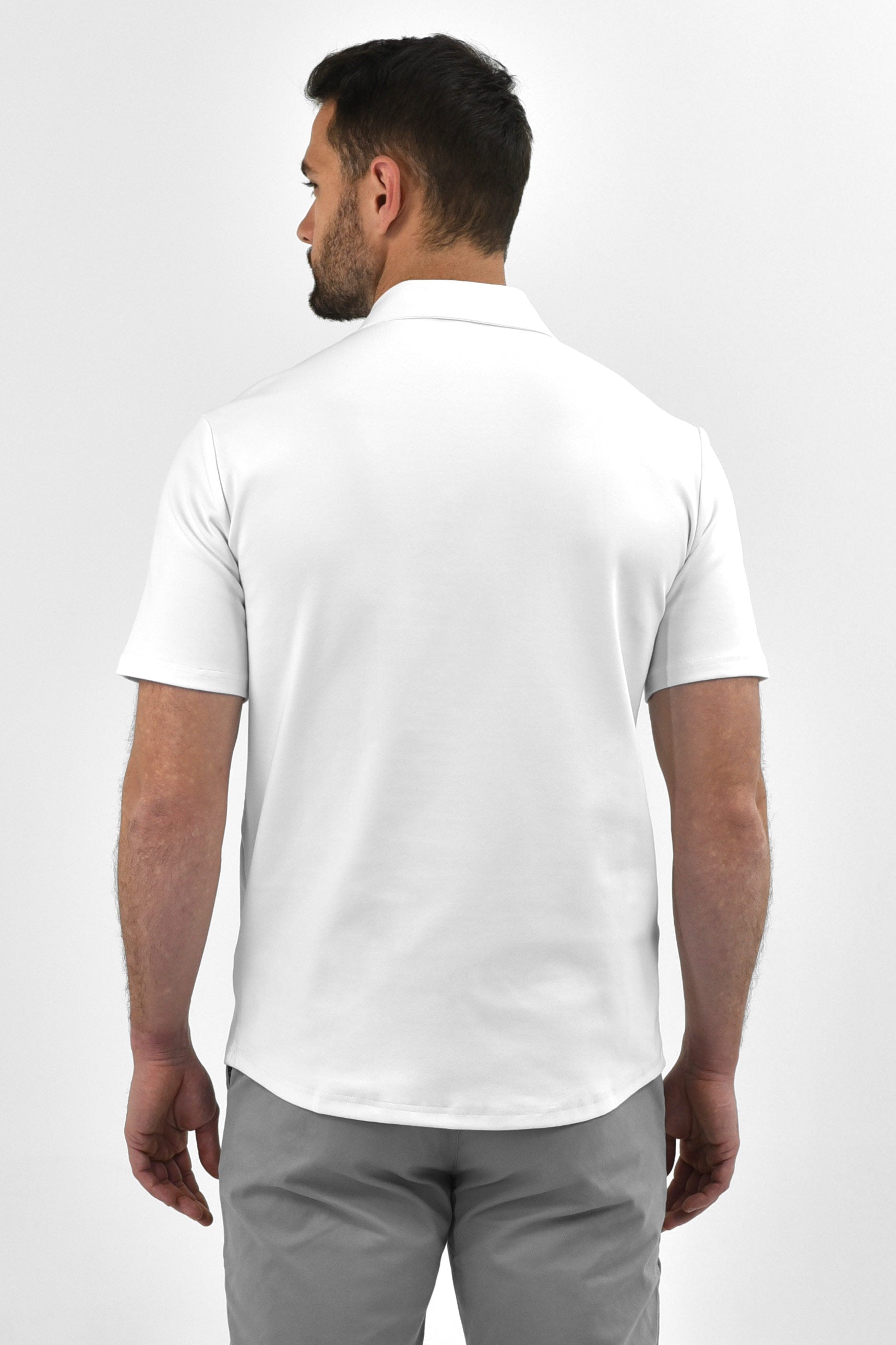 Vercate - Heren Polo Korte Mouw - Strijkvrij Poloshirt - Wit - Slim Fit - Excellent Katoen