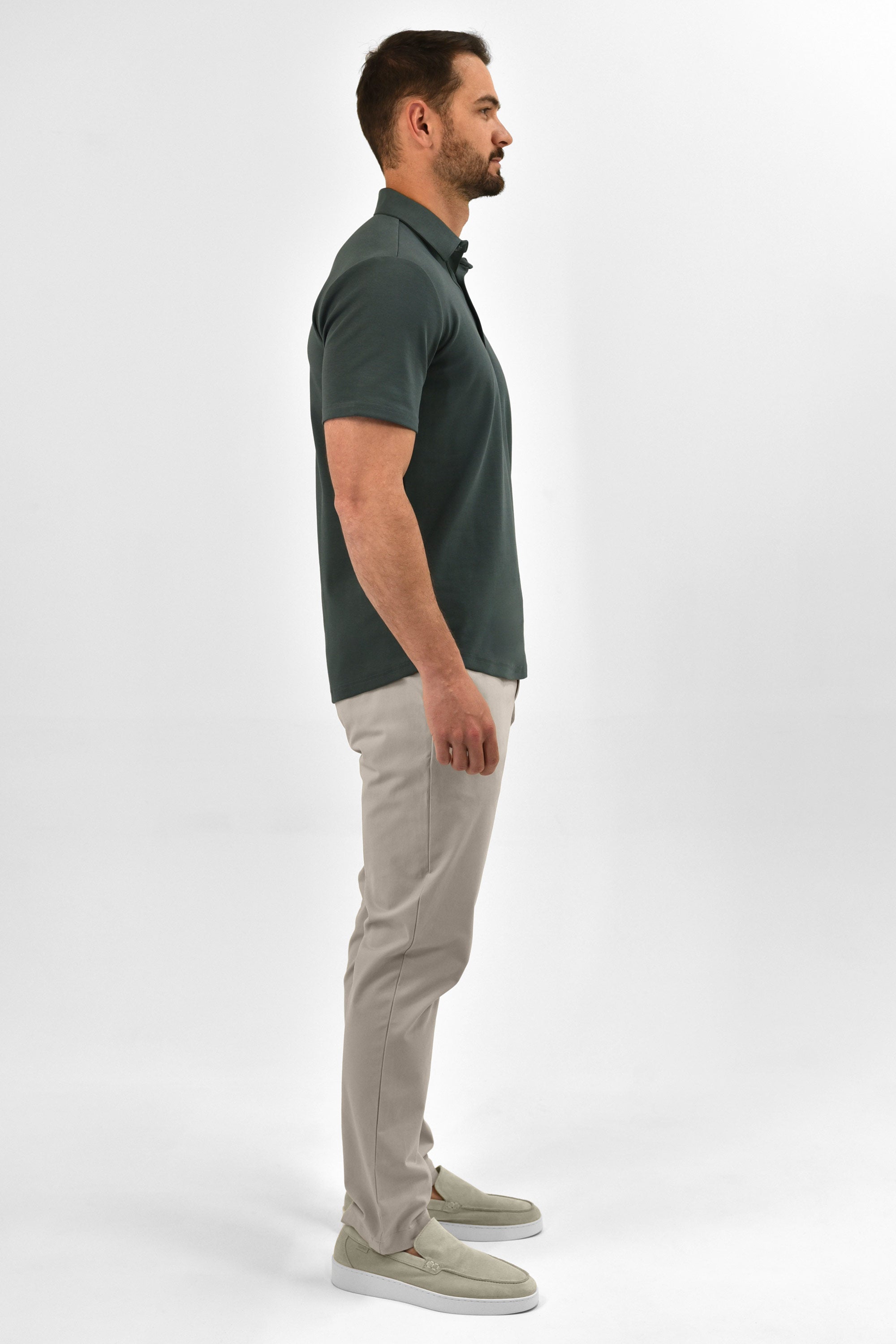 Vercate - Heren Polo Korte Mouw - Strijkvrij Poloshirt - Turquoise / Blauwgroen - Slim Fit - Excellent Katoen