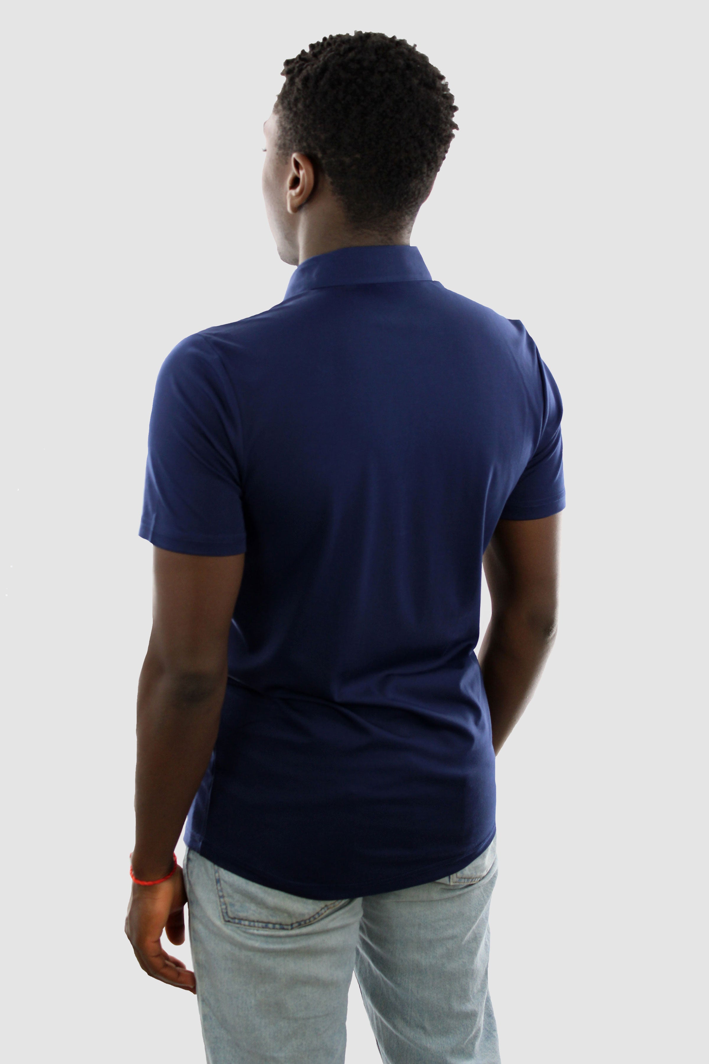 Strijkvrij Poloshirt - Navy