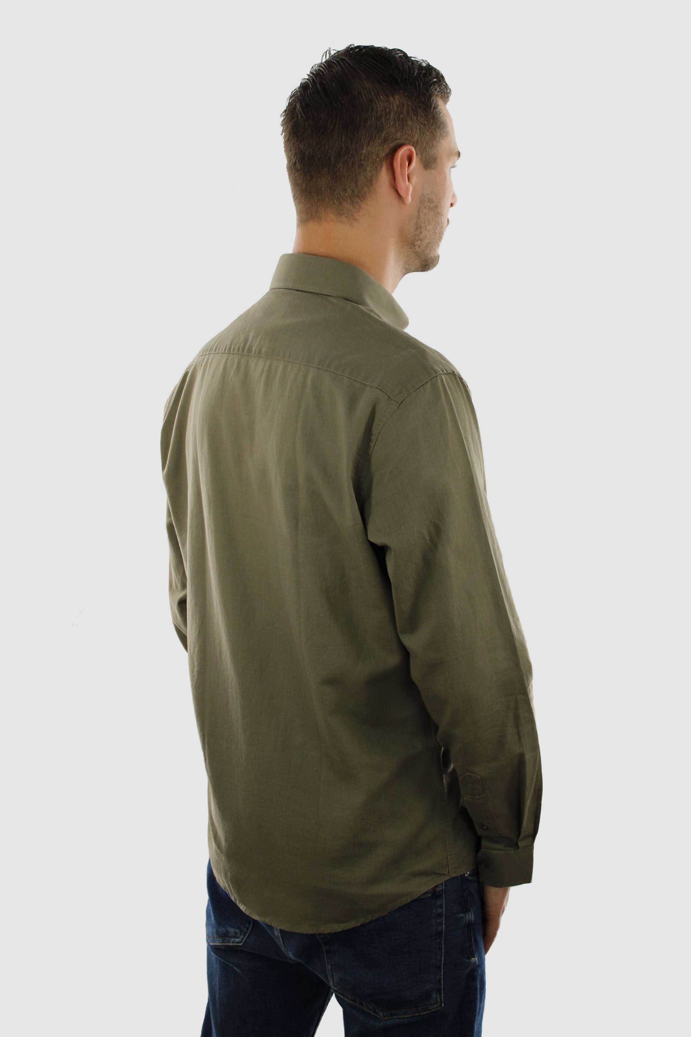 Chemise en lin - Olive