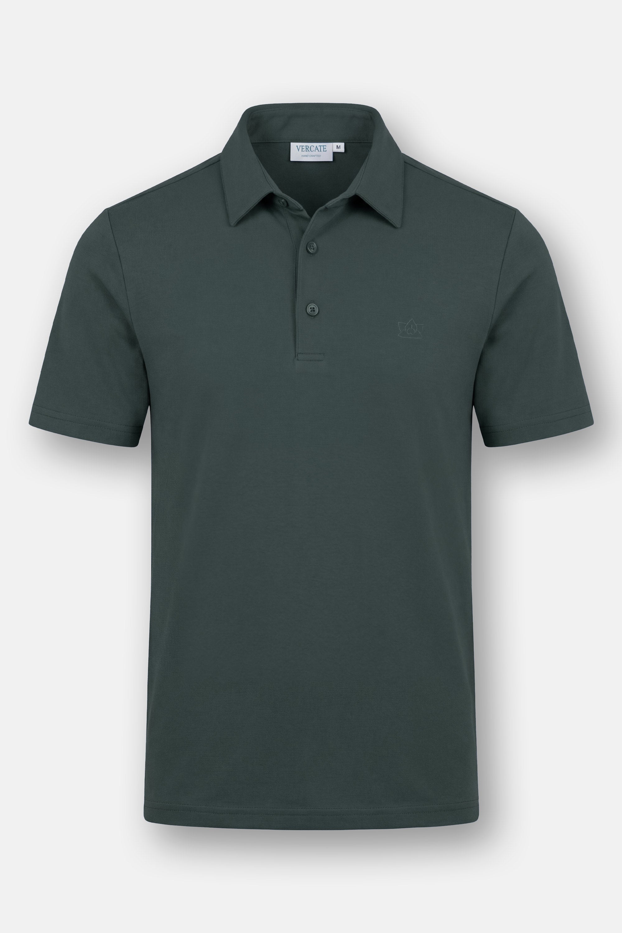 Vercate - Strijkvrij Poloshirt met Korte Mouw - Turquoise - Heren