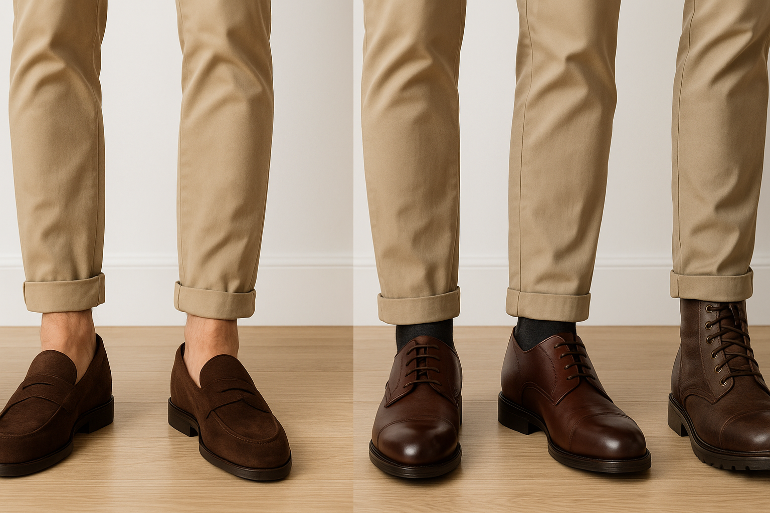 Welke schoenen draag je onder een chino?