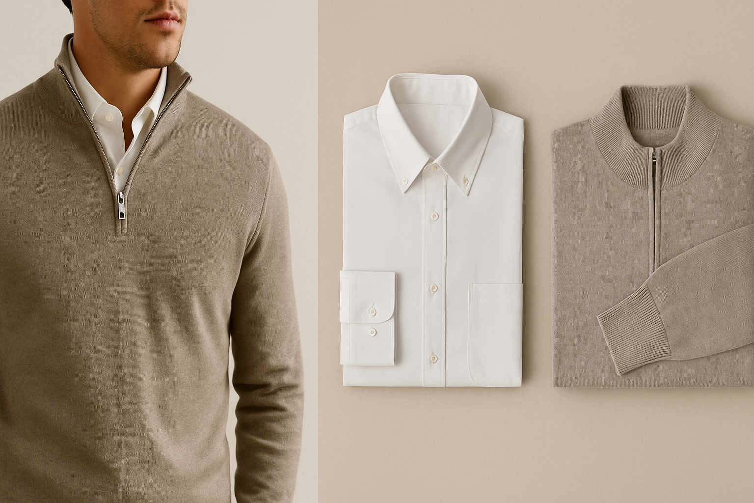 Wat draag je onder een half-zip?
