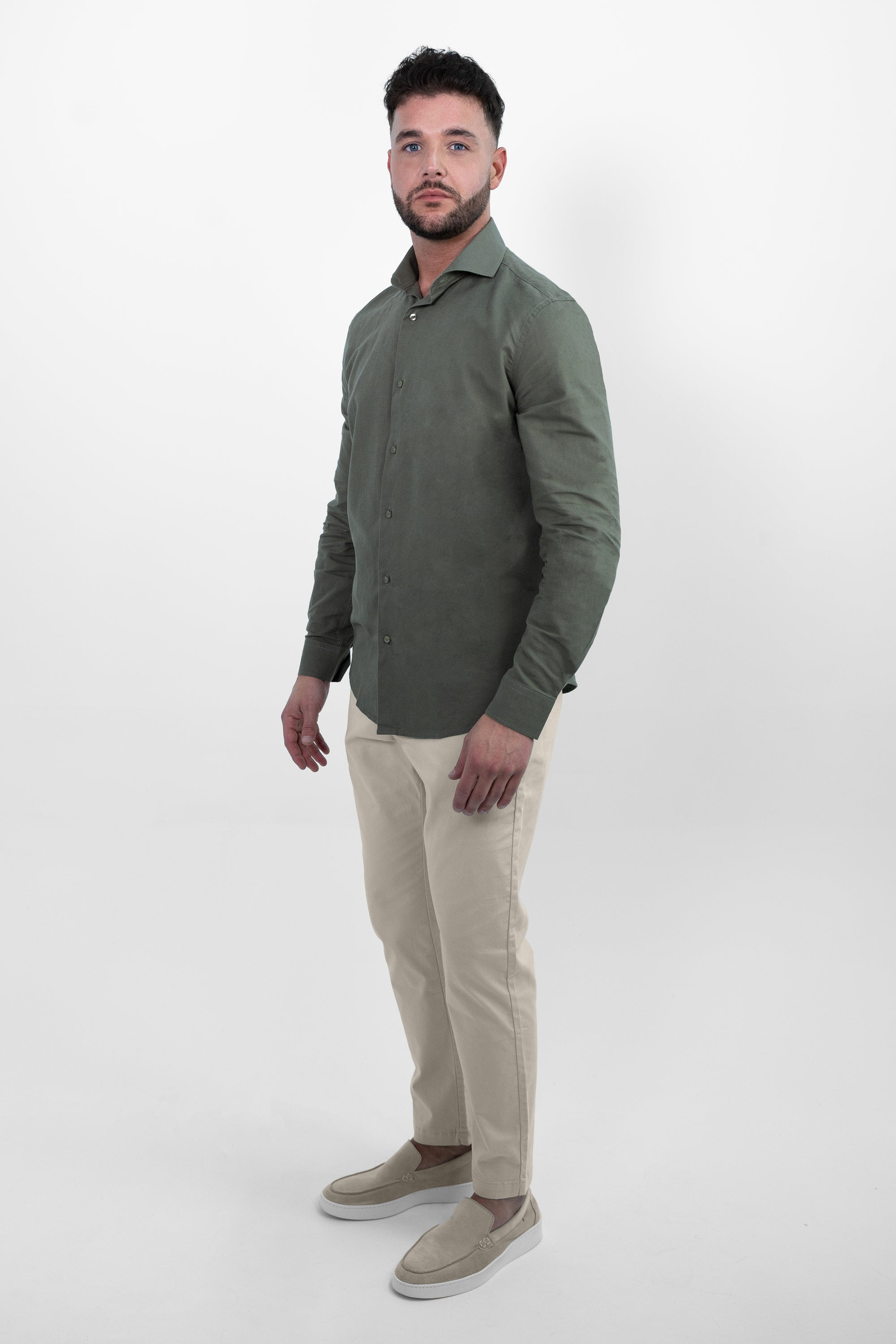 Linen Shirt - Olive