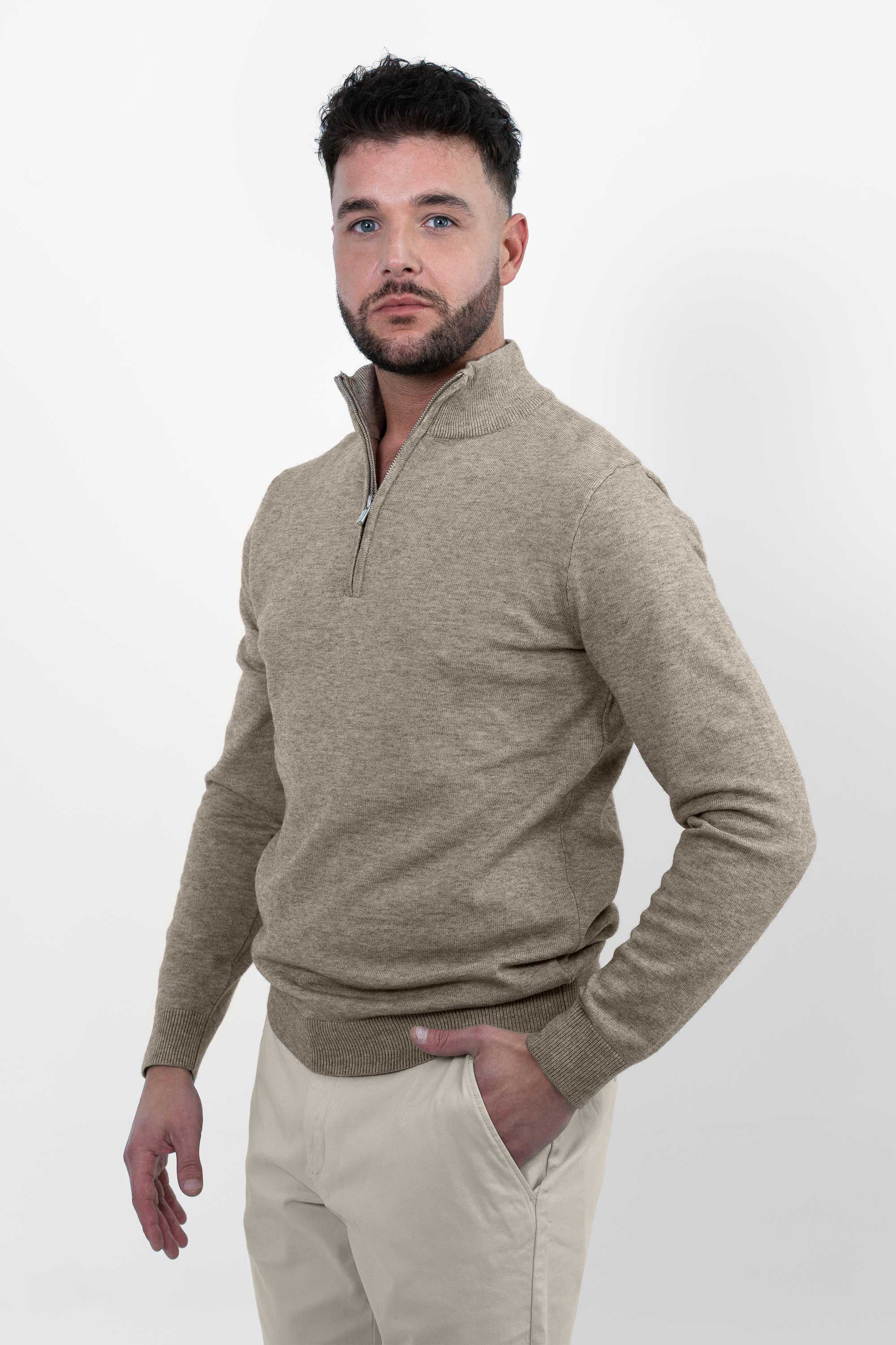 Luxe Half Zip - Bruin