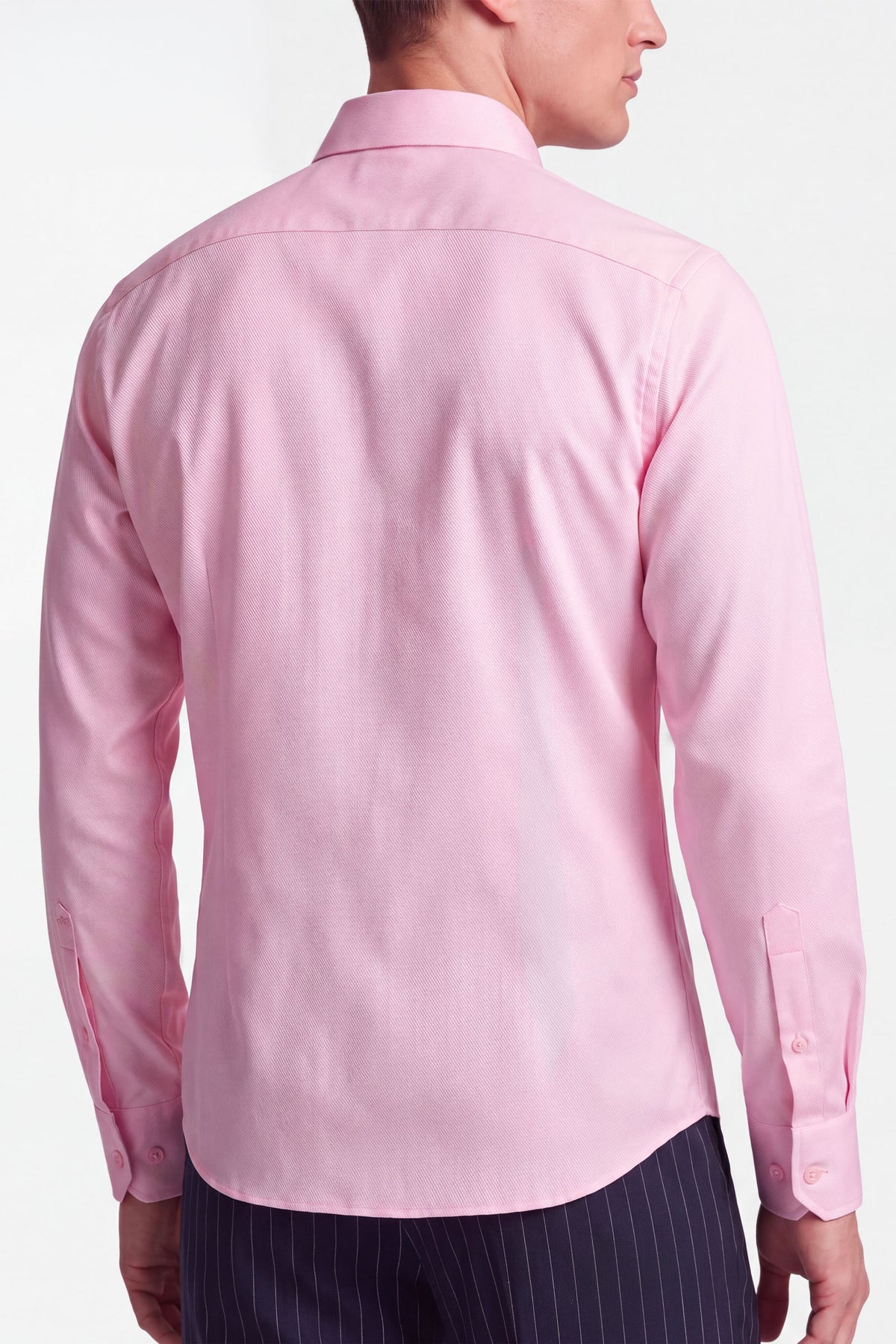 Vercate - Strijkvrij Overhemd - Twill Katoen - Business Shirt - Lange Mouwen - Slim Fit - Heren - Roze