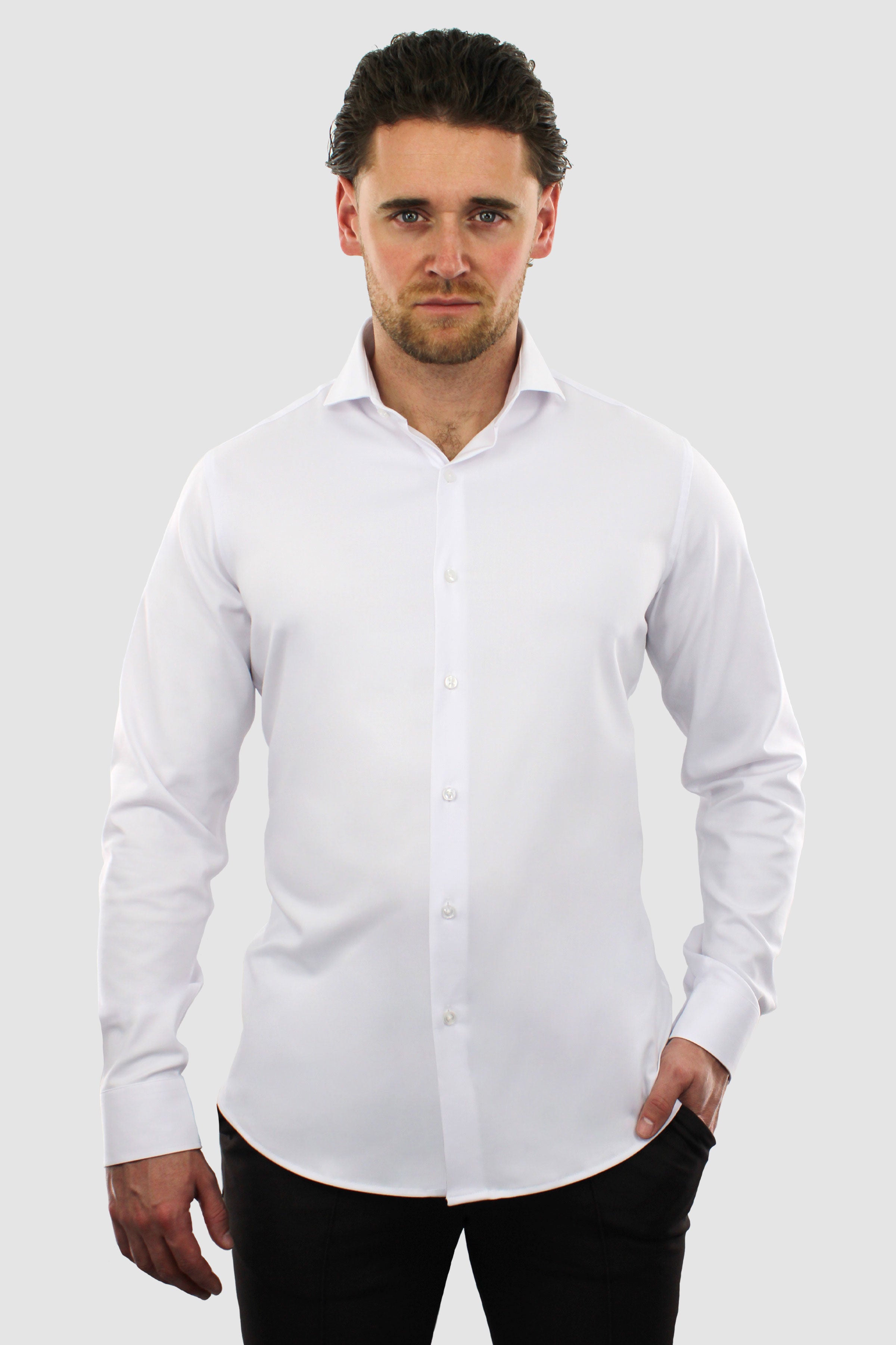 Kreukvrij Overhemd - Wit Bamboe