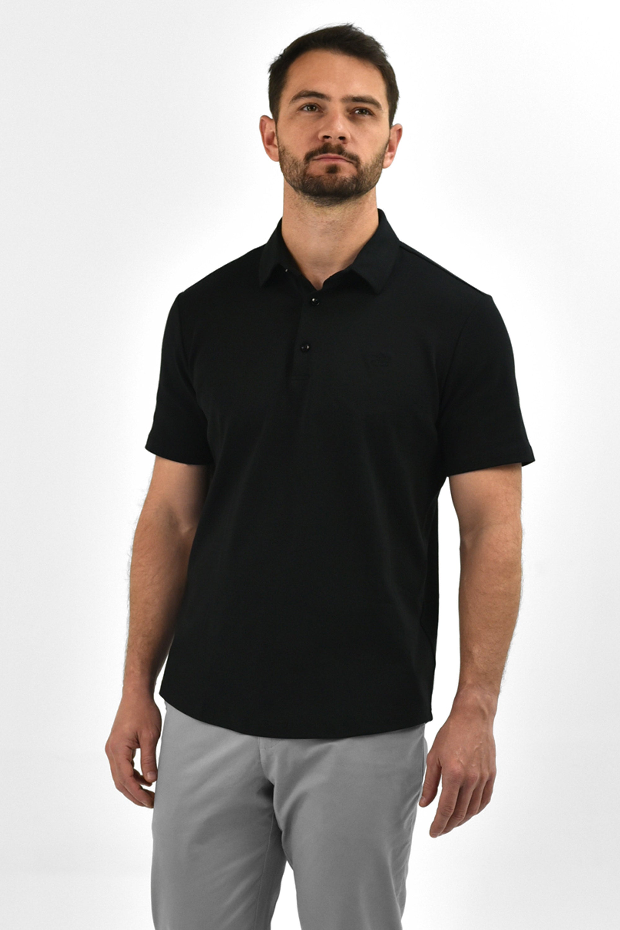 Vercate - Heren Polo Korte Mouw - Strijkvrij Poloshirt - Zwart - Slim Fit - Excellent Katoen