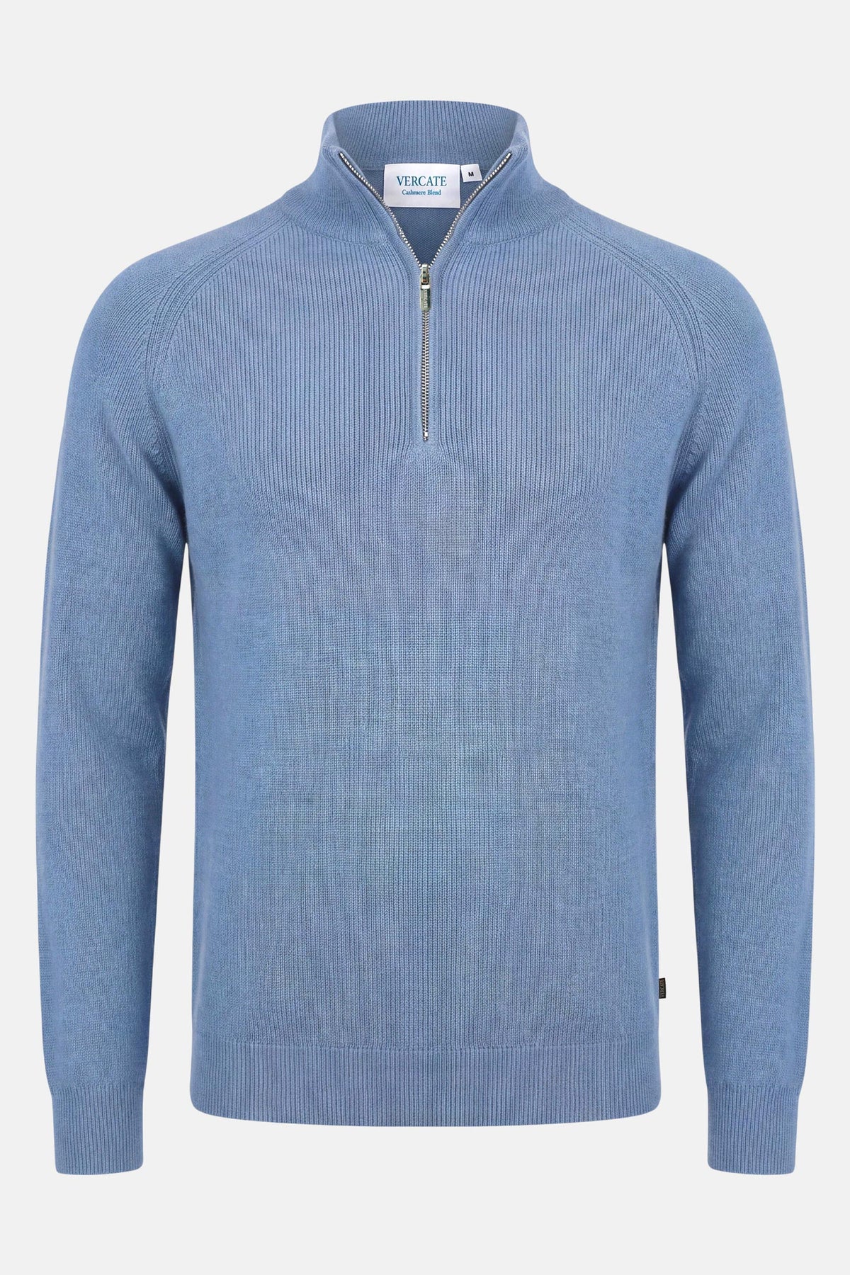 Half Zip - Cashmere Blend - Lichtblauw