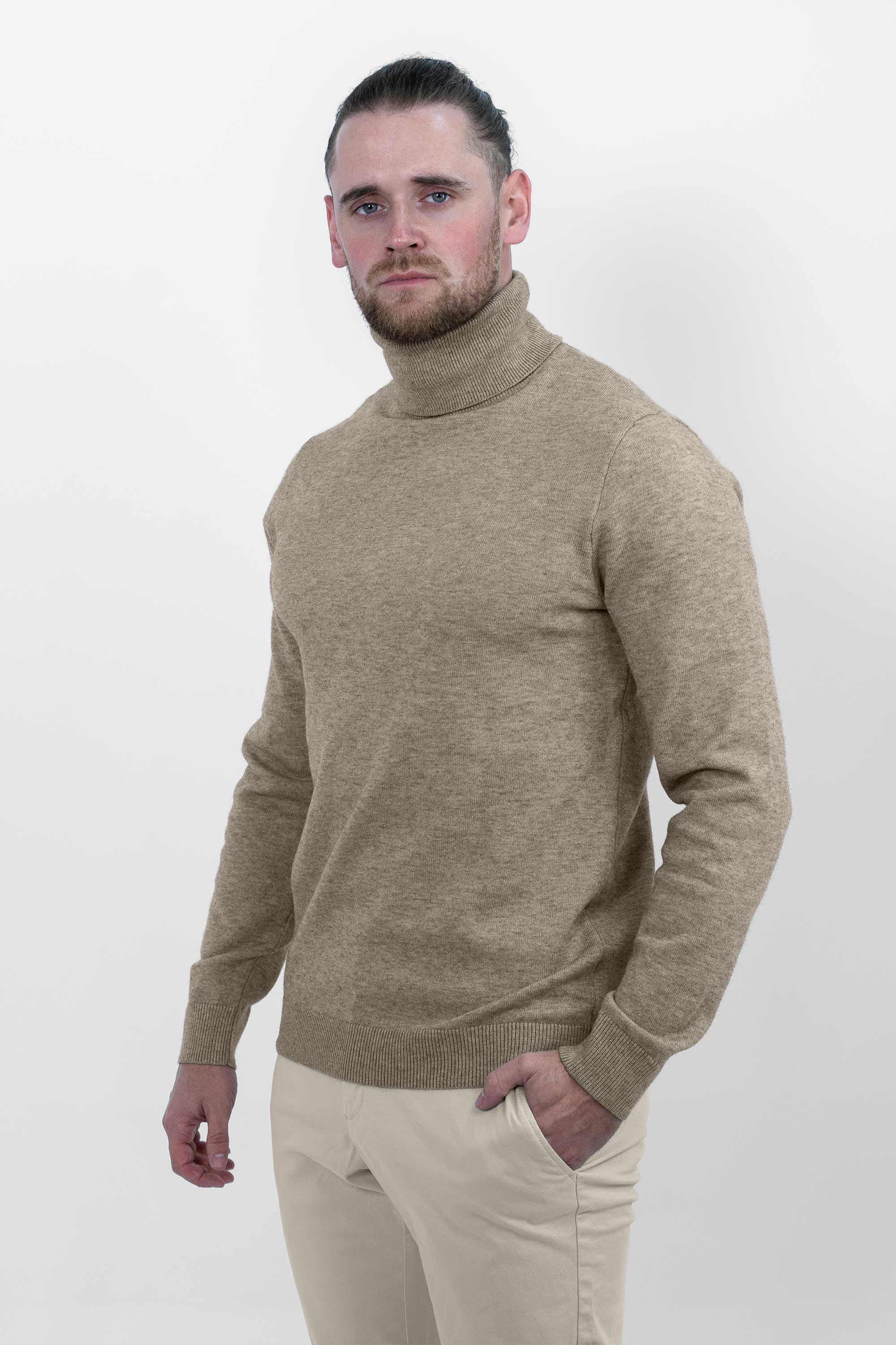 Rollkragenpullover - Braun