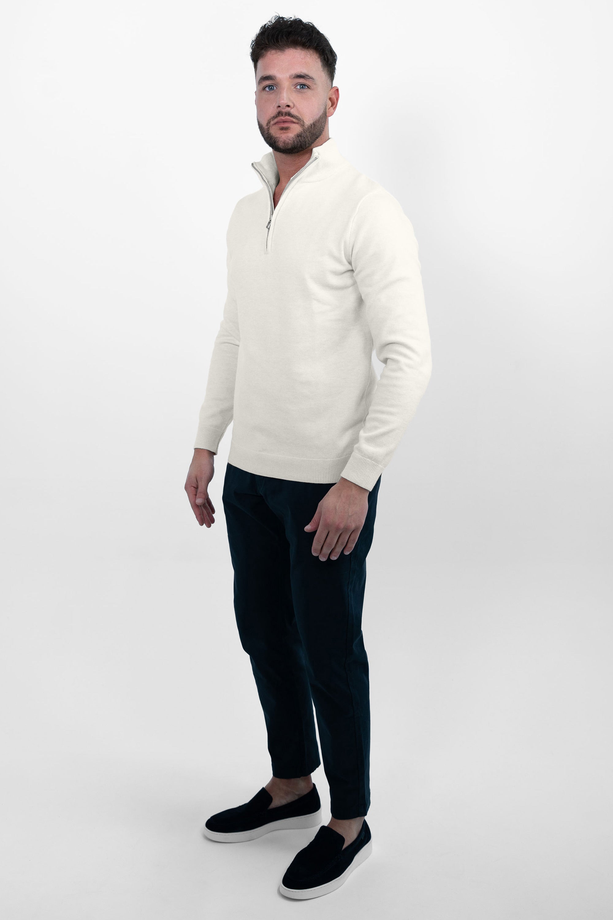 Polo Ralph Lauren COTTON QUARTER ZIP SWEATER - Trui - andover heather Polo Ralph Lauren COTTON QUARTER ZIP SWEATER - Trui - andover heather