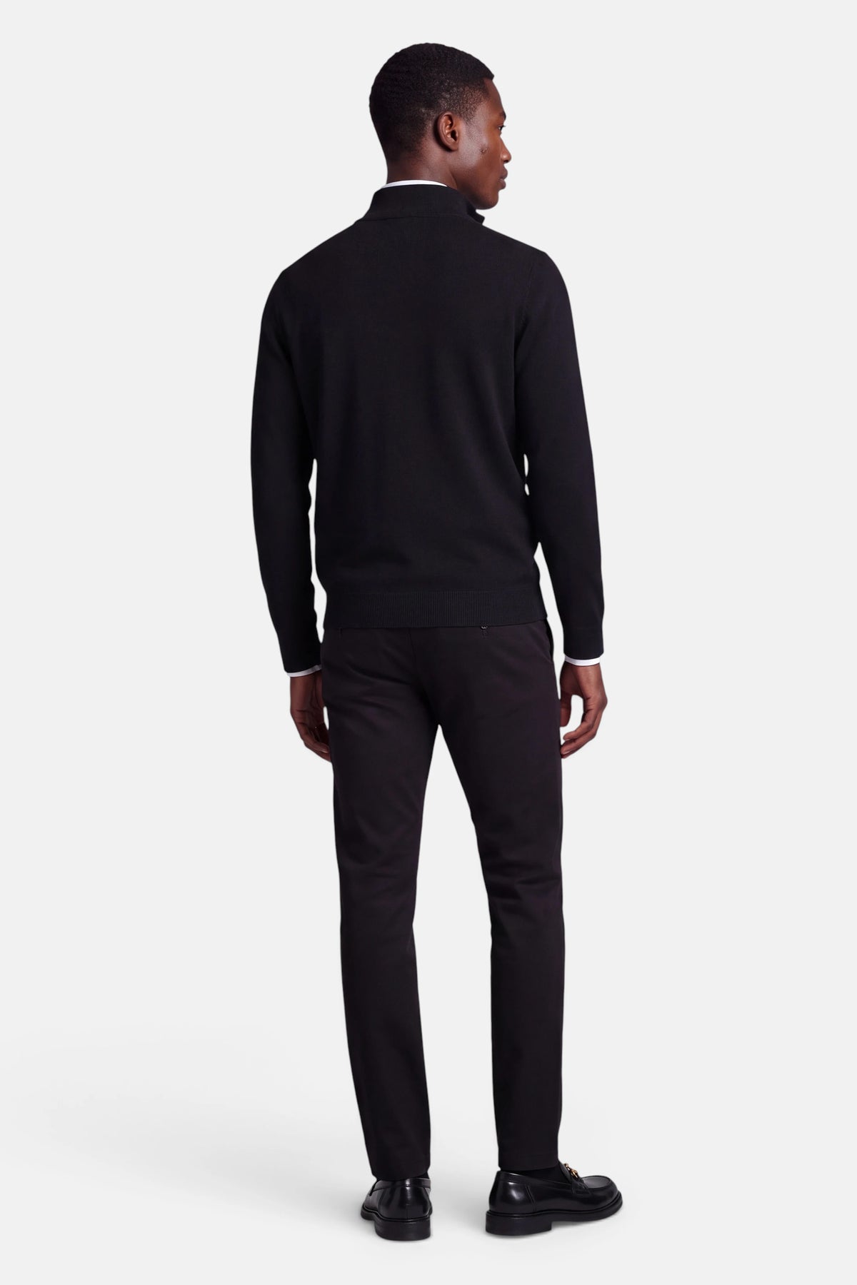 Vercate - Quarter Zip / Half Zip Trui Heren - Zwart - Cashmere Blend - Regular Fit
