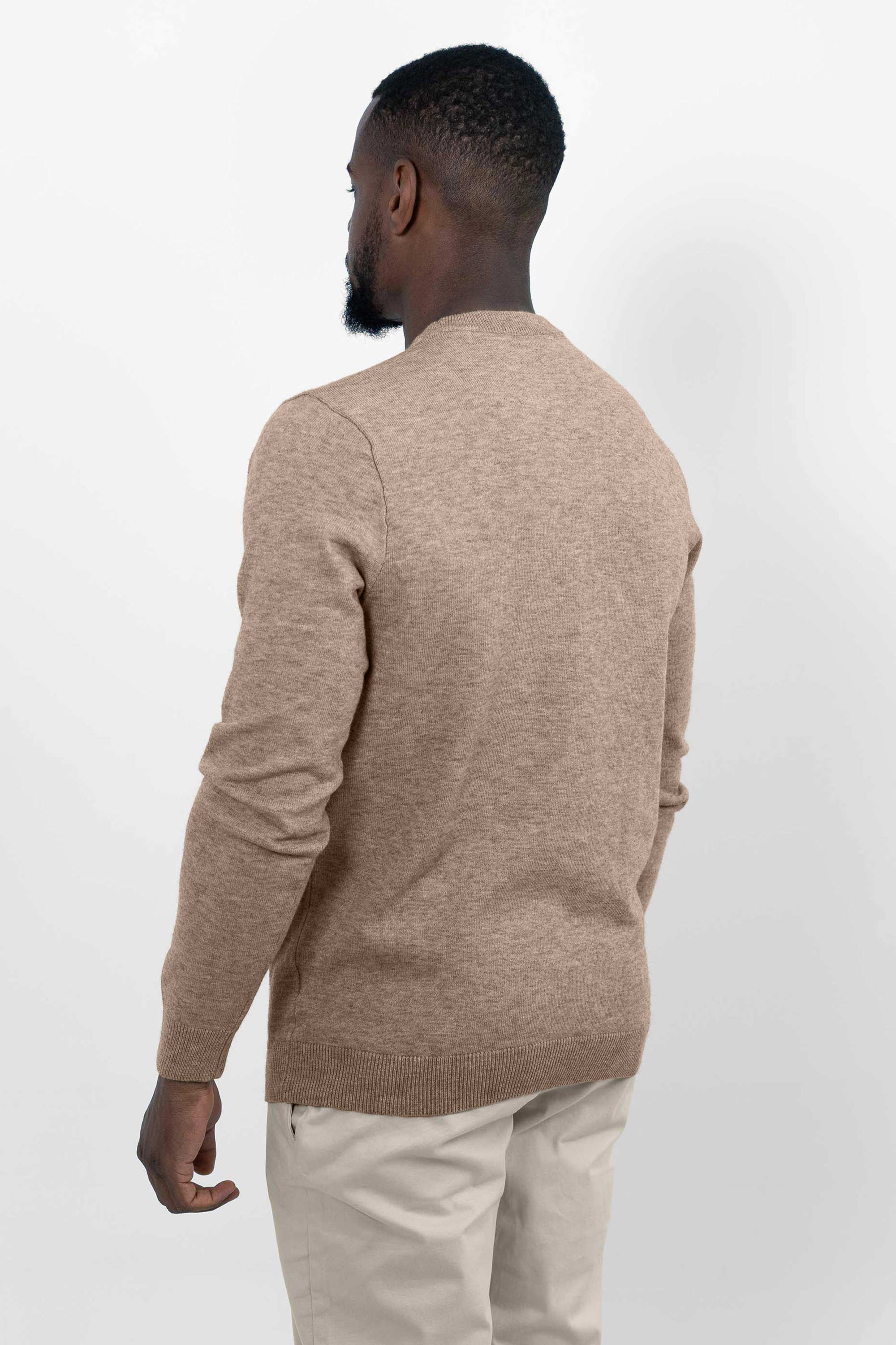 Vercate - Luxe Crewneck Pullover - Bruin - Regular Fit - Knit Heren Sweater / Trui