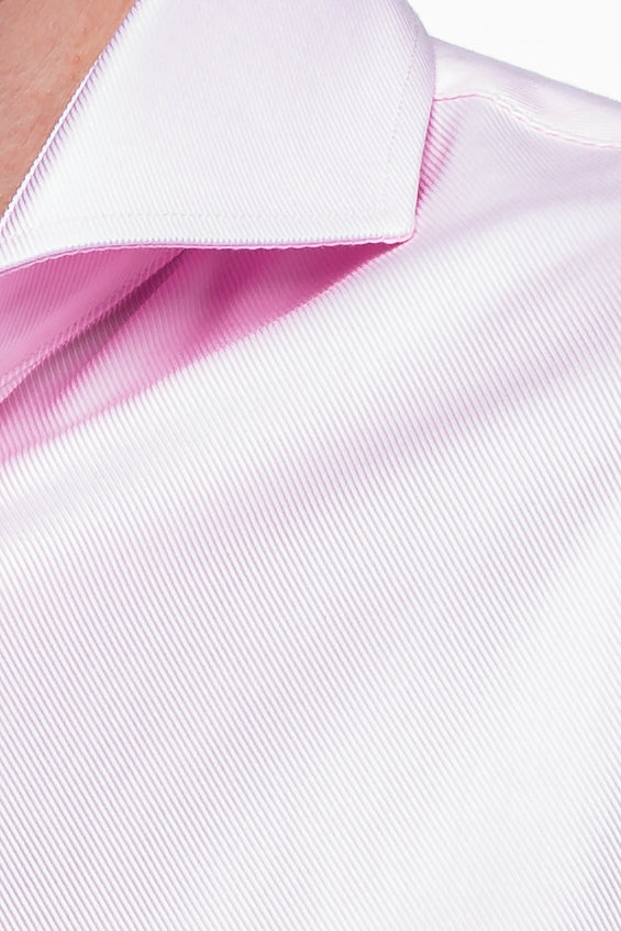 Vercate - Strijkvrij Overhemd - Twill Katoen - Business Shirt - Lange Mouwen - Slim Fit - Heren - Roze