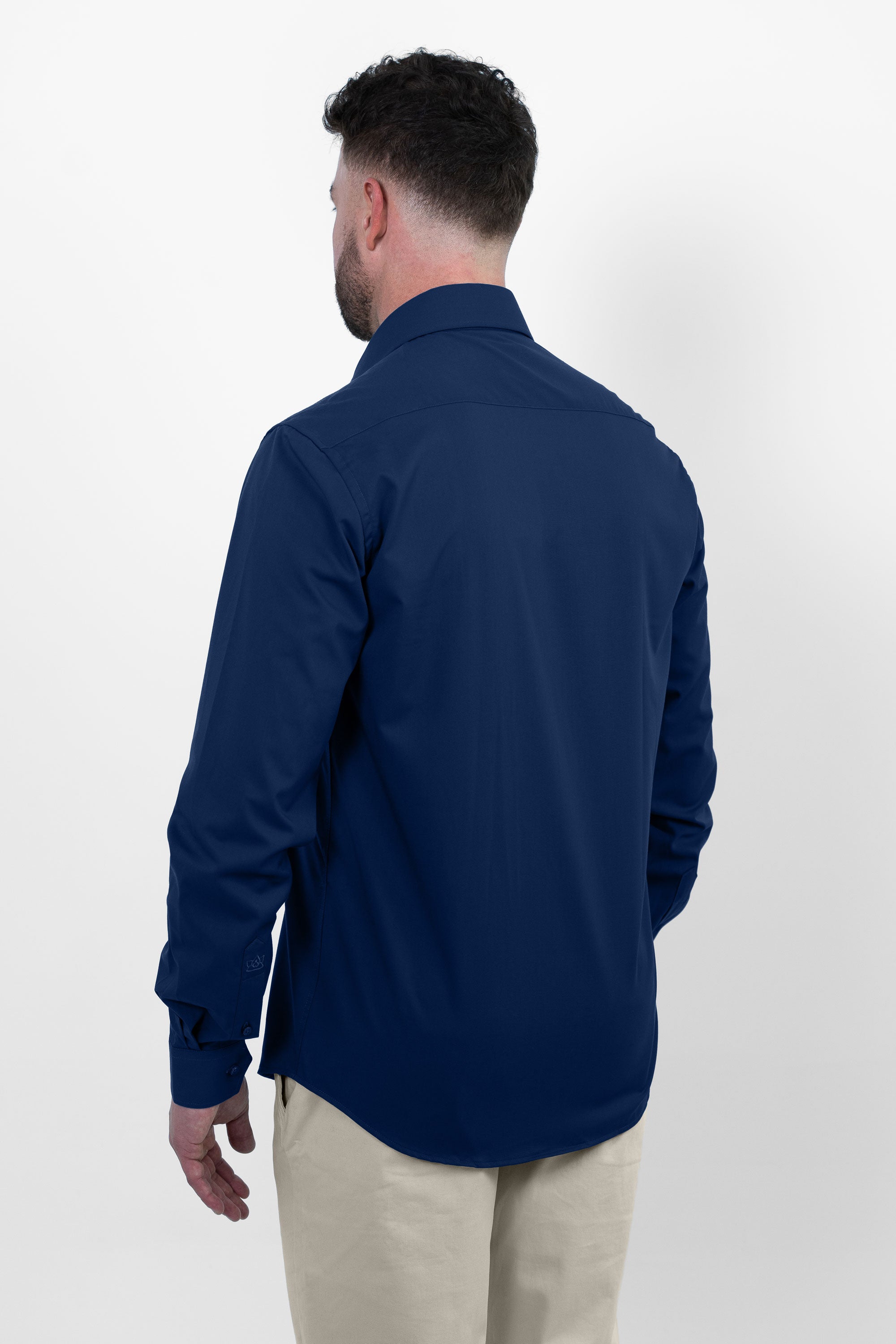 Vercate - Strijkvrij Overhemd - Navy - Marine Blauw - Regular Fit - Bamboe Katoen - Lange Mouw - Heren - Maat S M L XL XXL 37 38 39 40 41 42 43 44