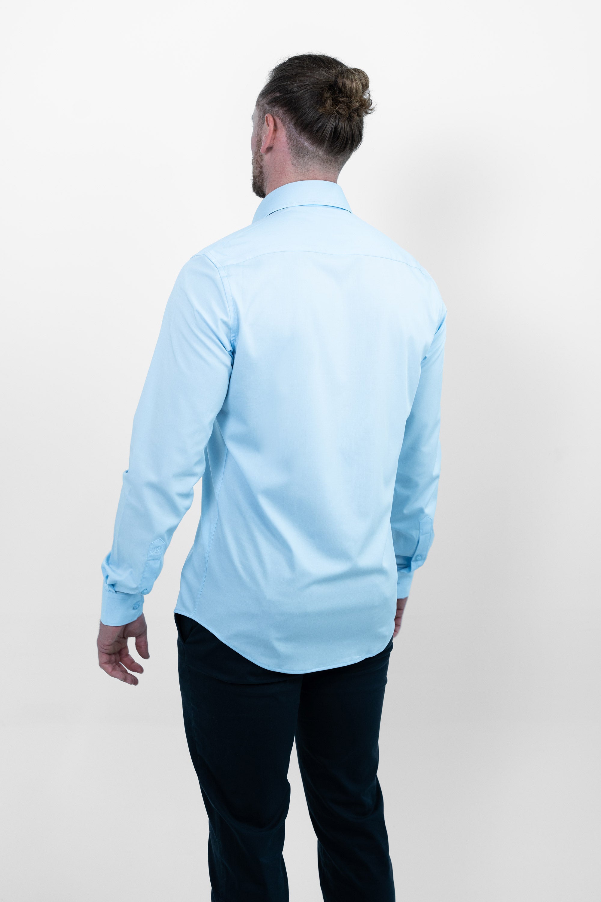 Vercate - Strijkvrij Overhemd - Lichtblauw - Blauw - Slim Fit - Bamboe Katoen - Lange Mouw - Heren - Maat 37 38 39 40 41 42 43 44 S M L XL XXL