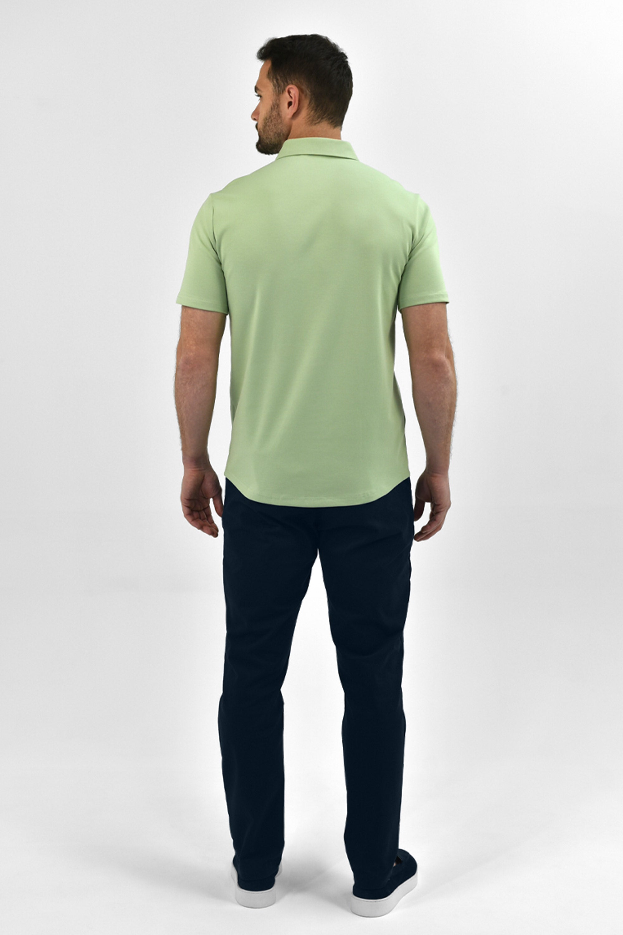 Vercate - Heren Polo Korte Mouw - Strijkvrij Poloshirt - Groen - Slim Fit - Excellent Katoen