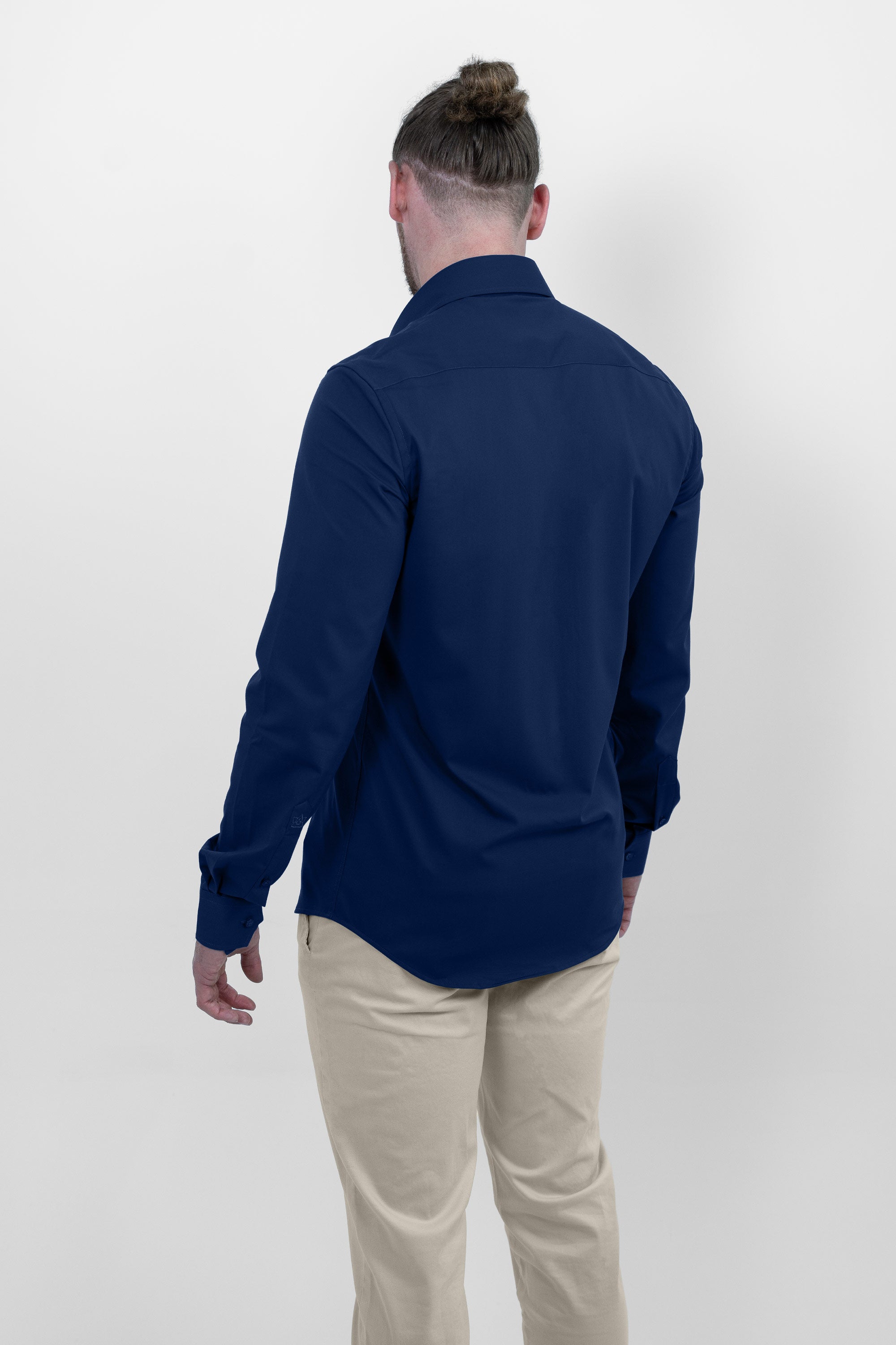 Vercate - Strijkvrij Overhemd - Navy - Marine Blauw - Slim Fit - Bamboe Katoen - Lange Mouw - Heren - Maat 37 38 39 40 41 42 43 44 S M L XL XXL 