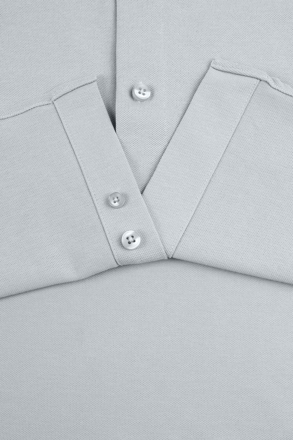 Strijkvrij Overhemd - Vercate - Japanese Knitted - Slim Fit - Lichtgrijs / Grijs - Heren Overhemden