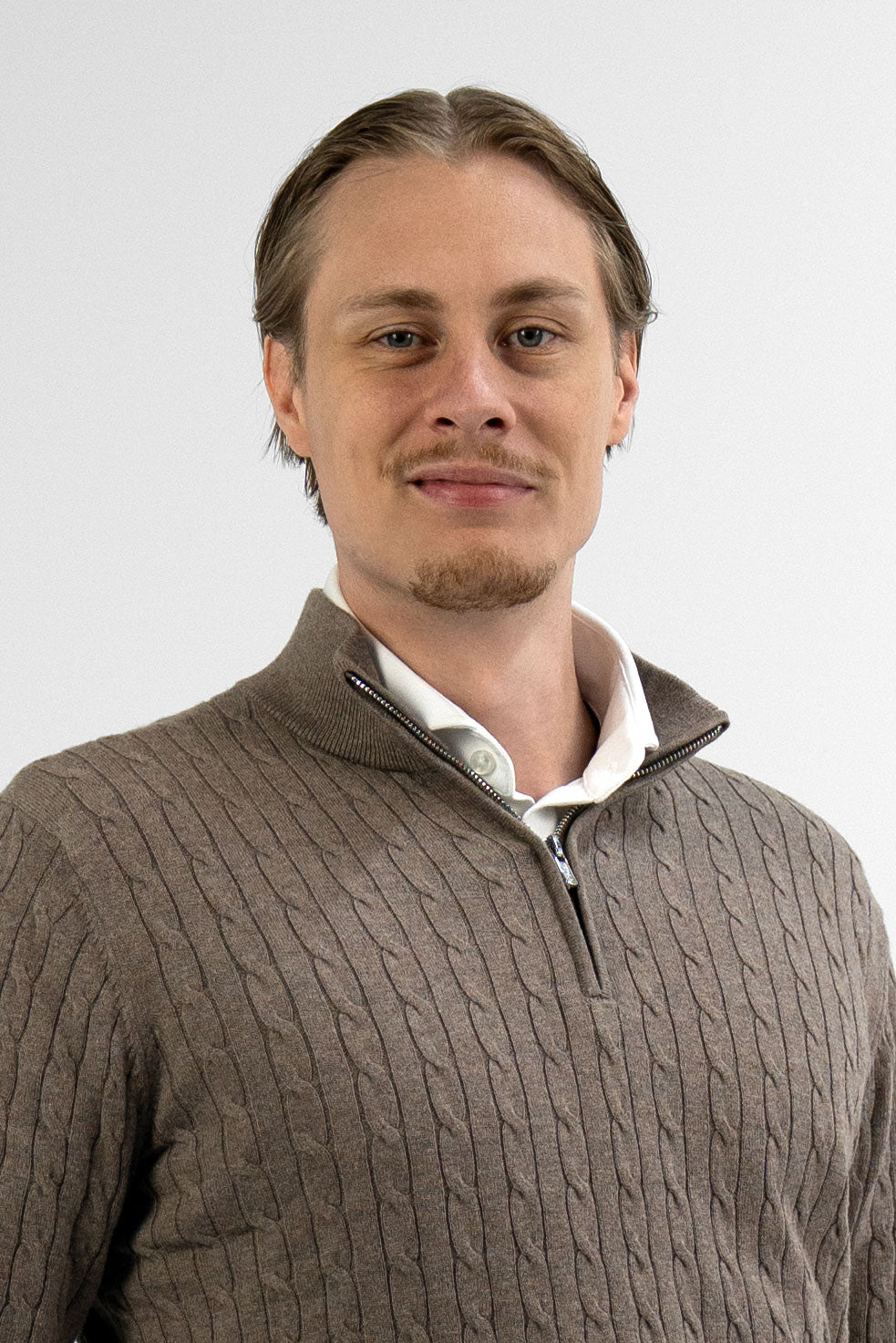 Vercate - Quarter Zip / Half Zip Trui - Cashmere / Kasjmier Blend - Kabeltrui / Pullover - Regular Fit - Taupe / Bruin