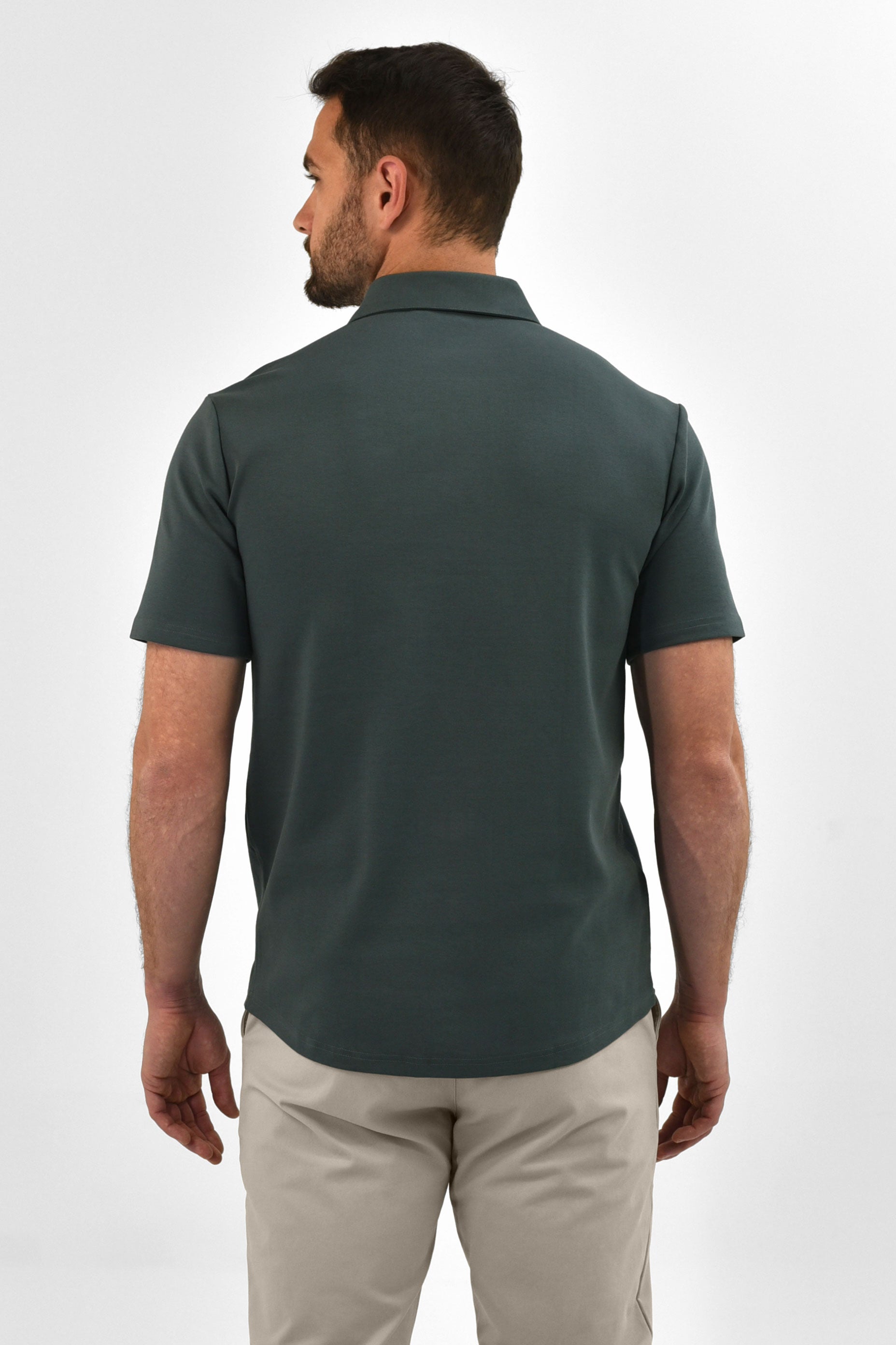 Vercate - Heren Polo Korte Mouw - Strijkvrij Poloshirt - Turquoise / Blauwgroen - Slim Fit - Excellent Katoen