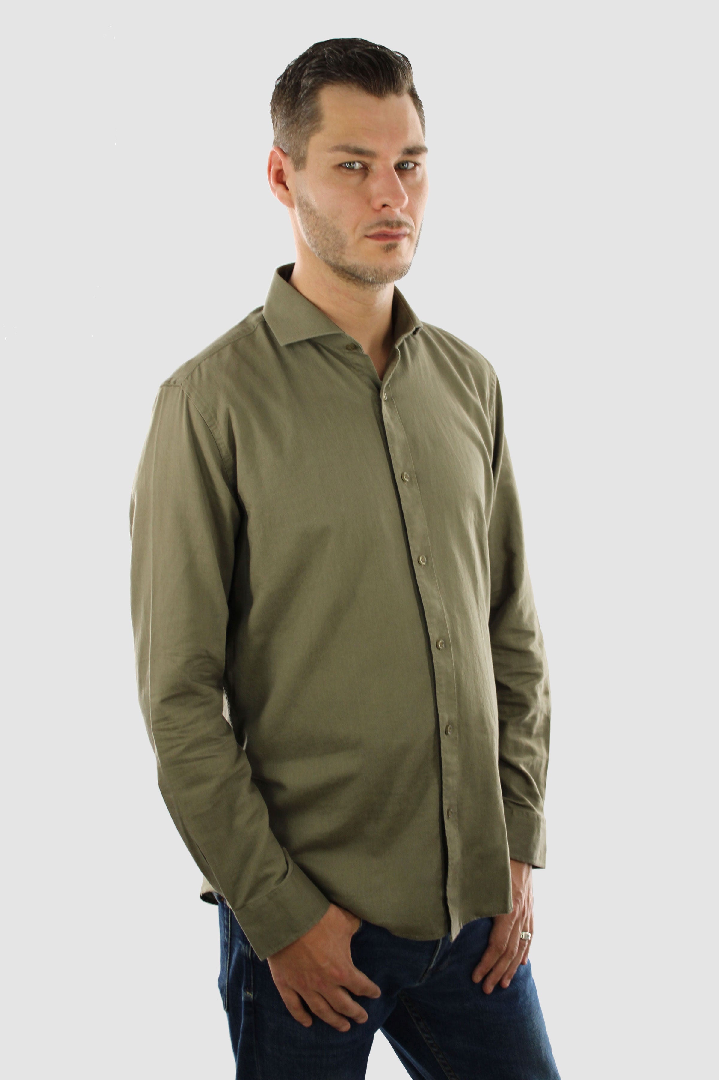 Linen Shirt - Olive