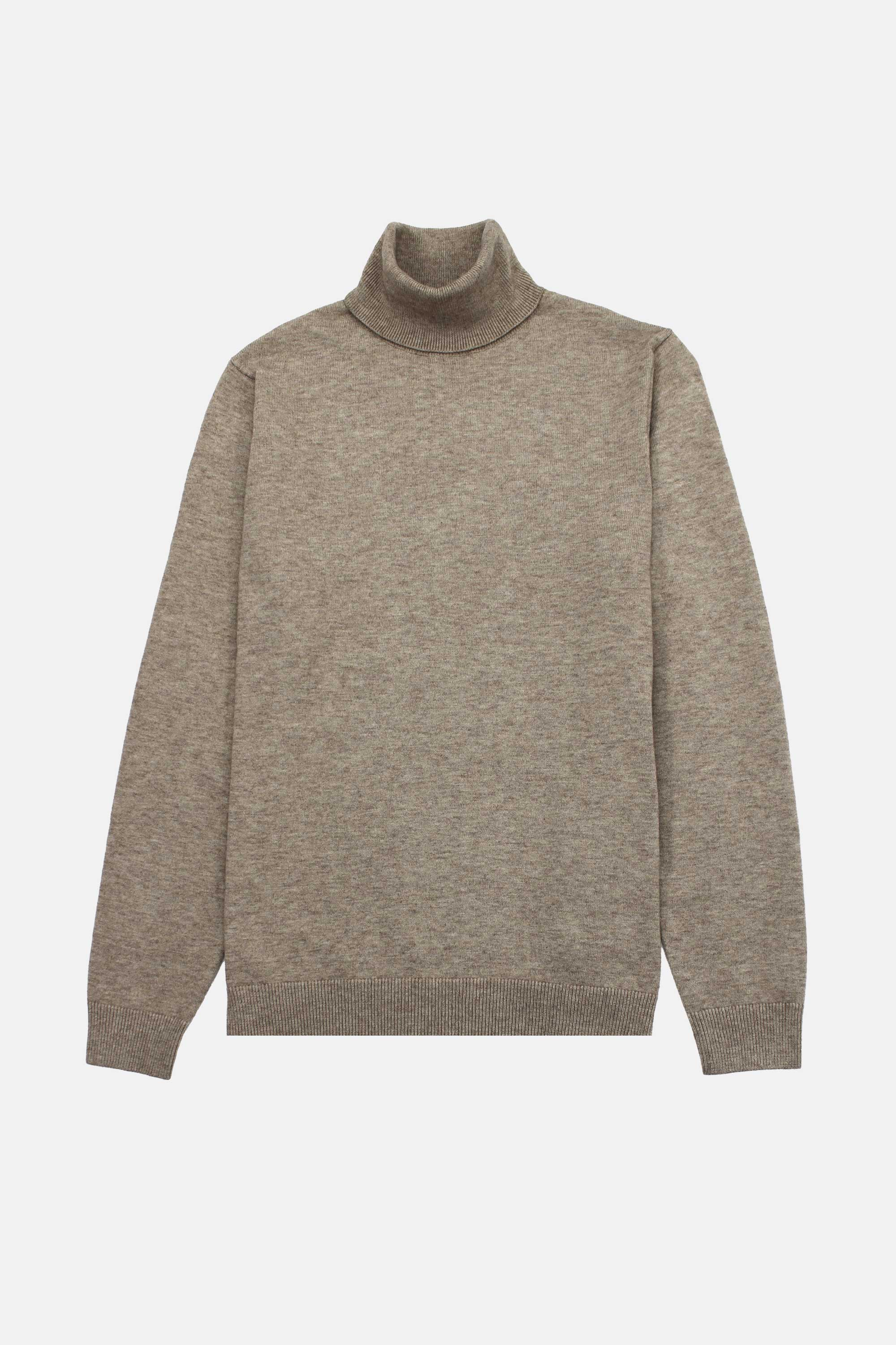 Vercate - Luxe Coltrui - Bruin - Regular Fit - Knit Heren Pullover / Sweater / Trui 