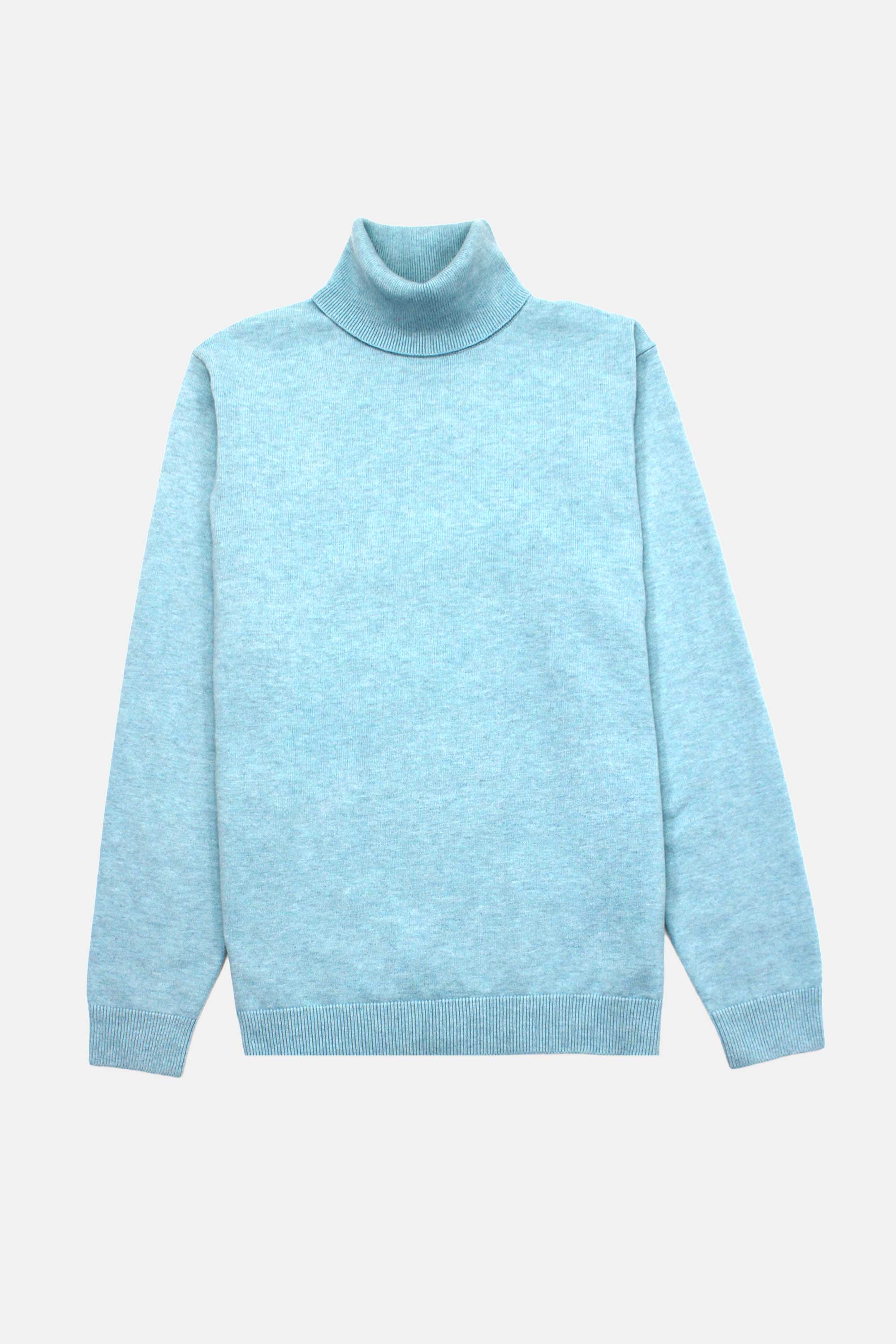 Vercate - Luxe Coltrui - Lichtblauw / Blauw - Regular Fit - Knit Heren Pullover / Sweater / Trui