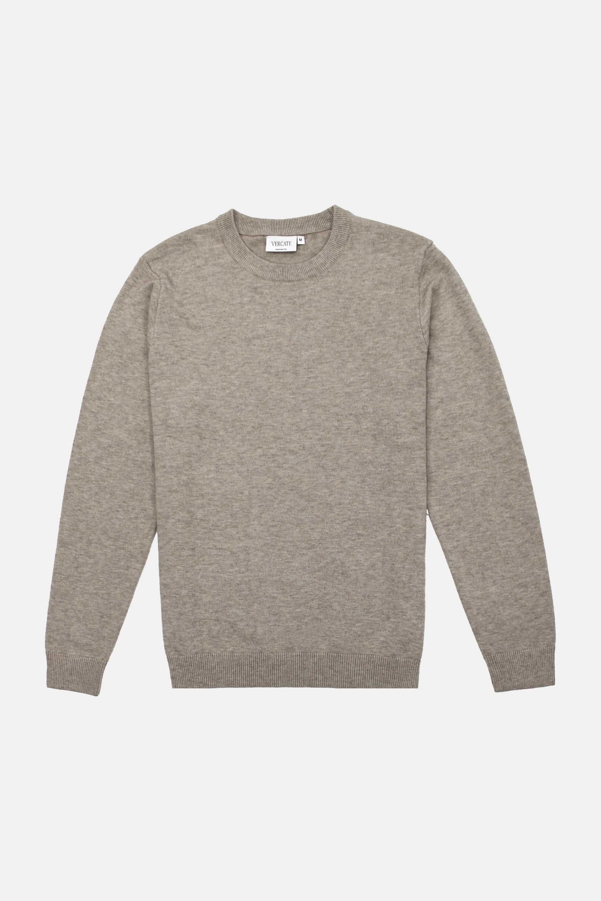 Vercate - Luxe Crewneck Pullover - Bruin - Regular Fit - Knit Heren Sweater / Trui