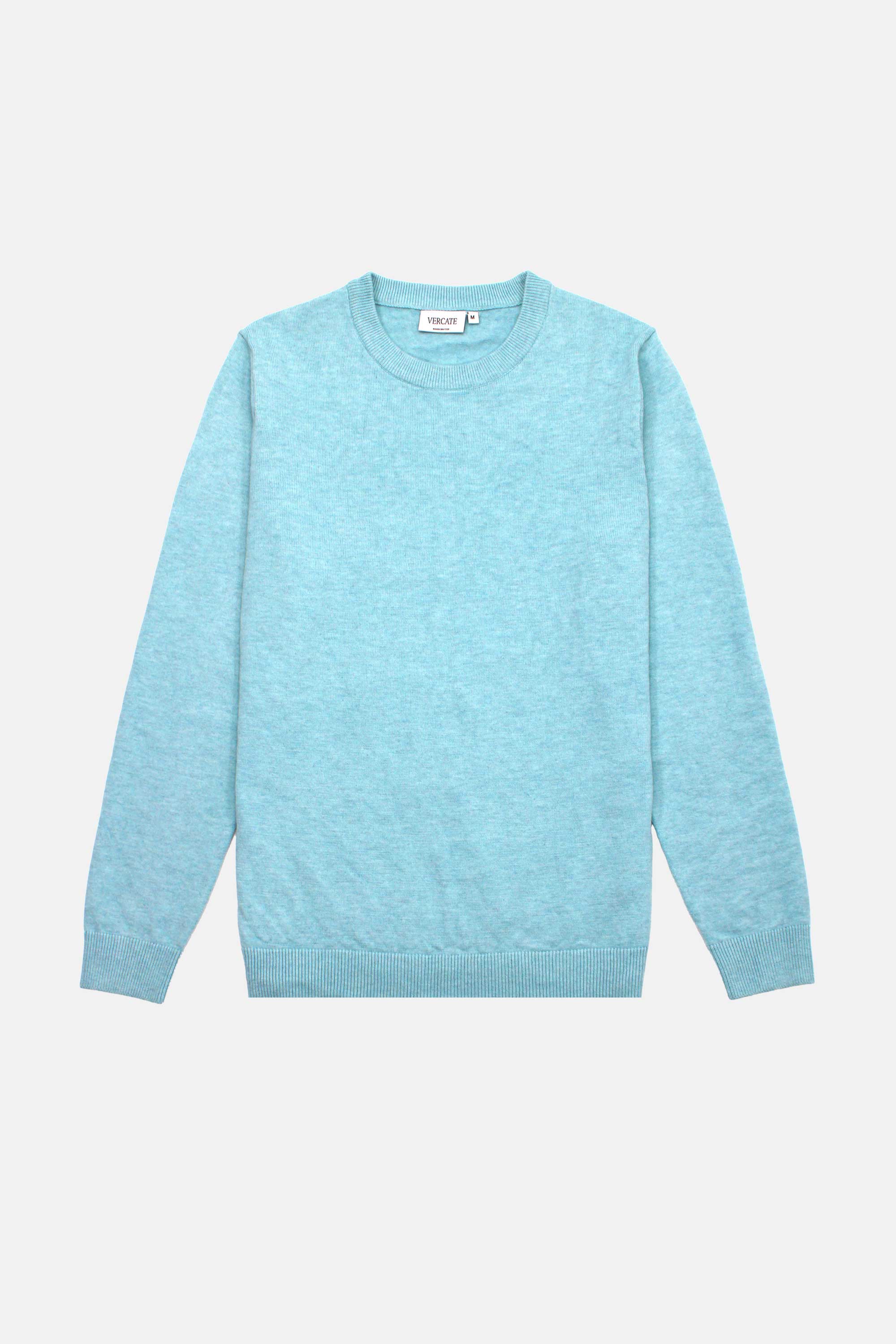 Vercate - Luxe Crewneck Pullover - Lichtblauw / Blauw - Regular Fit - Knit Heren Sweater / Trui