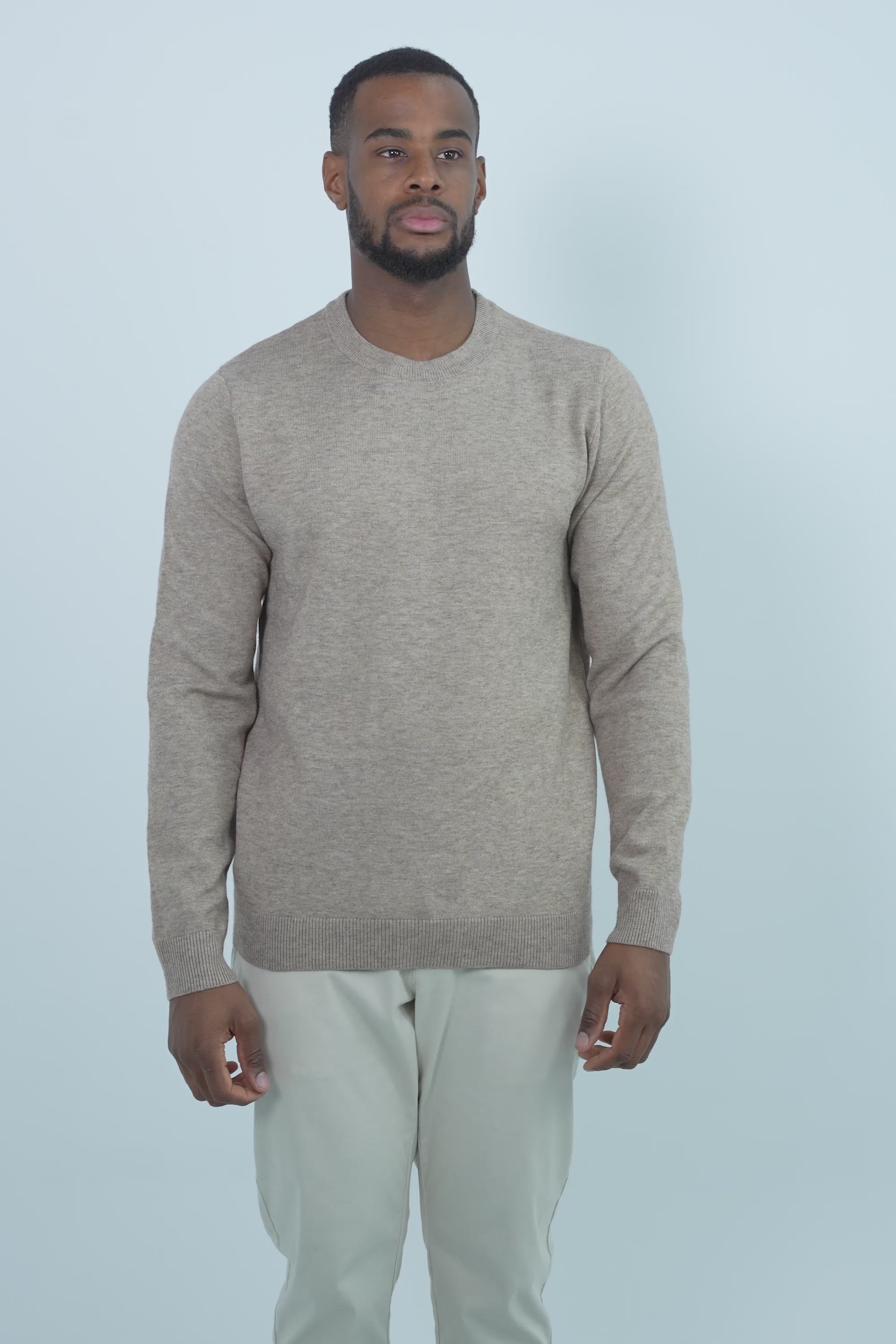 Vercate - Luxe Crewneck Pullover - Bruin - Regular Fit - Knit Heren Sweater / Trui